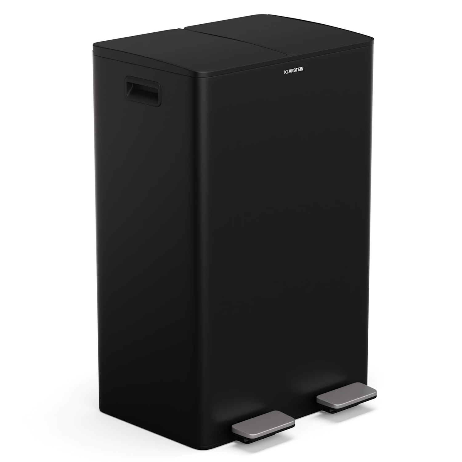 EcoVista Cubo de basura con recipiente de compostaje Contenedor de basura 60 litros + Recipiente de composta 3 litros Cierre suave 60 L | Negro