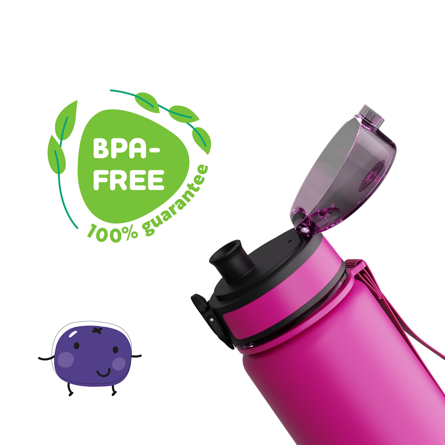 schmatzfatz bouchon de rechange | Bouton-pression | Paille en silicone | pour gourde de 500 ml 