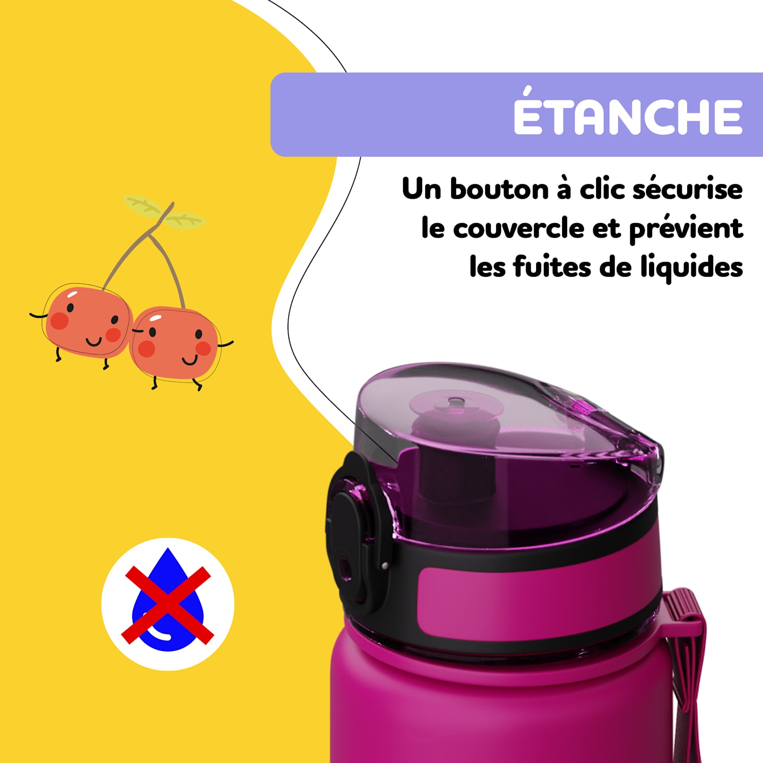 Schmatzfatz reserve deksel | sportdop | siliconen rietje | voor 500 ml flessen 