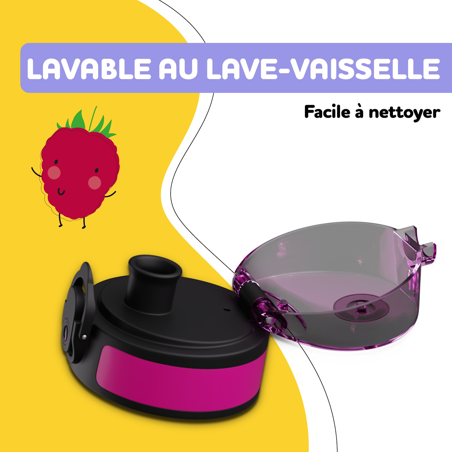 Schmatzfatz reserve deksel | sportdop | siliconen rietje | voor 500 ml flessen 