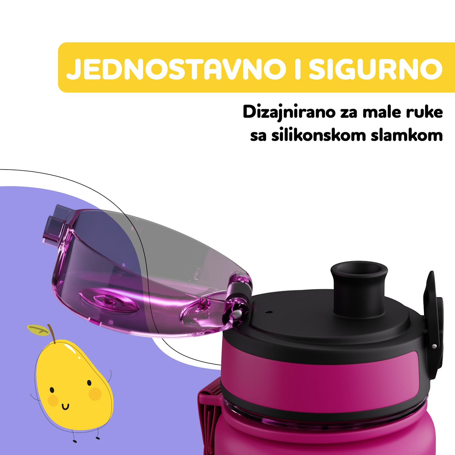 schmatzfatz zamjenski poklopac, gumb, silikonska slamka, za bocu od 500 ml 