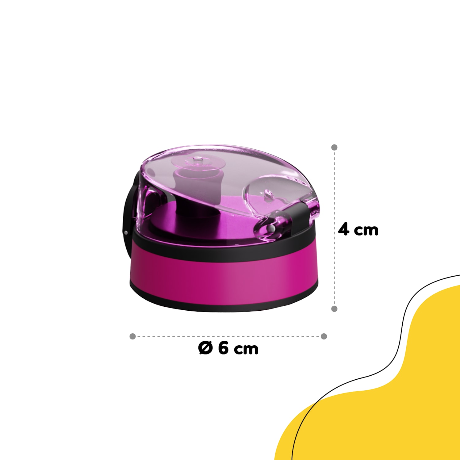 Schmatzfatz reserve deksel | sportdop | siliconen rietje | voor 500 ml flessen Purple Sun