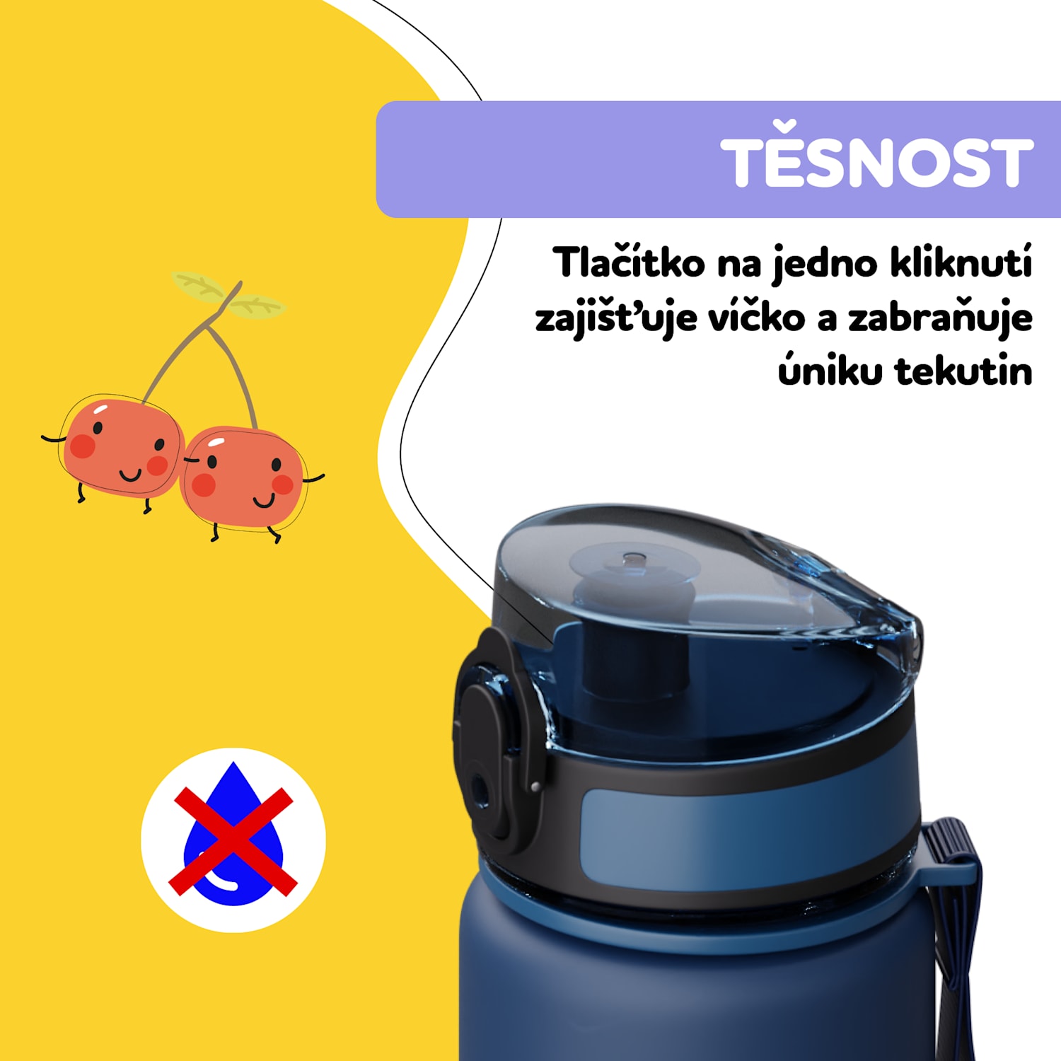 schmatzfatz náhradní uzávěr, knoflík, silikonové brčko, pro 500ml láhev 