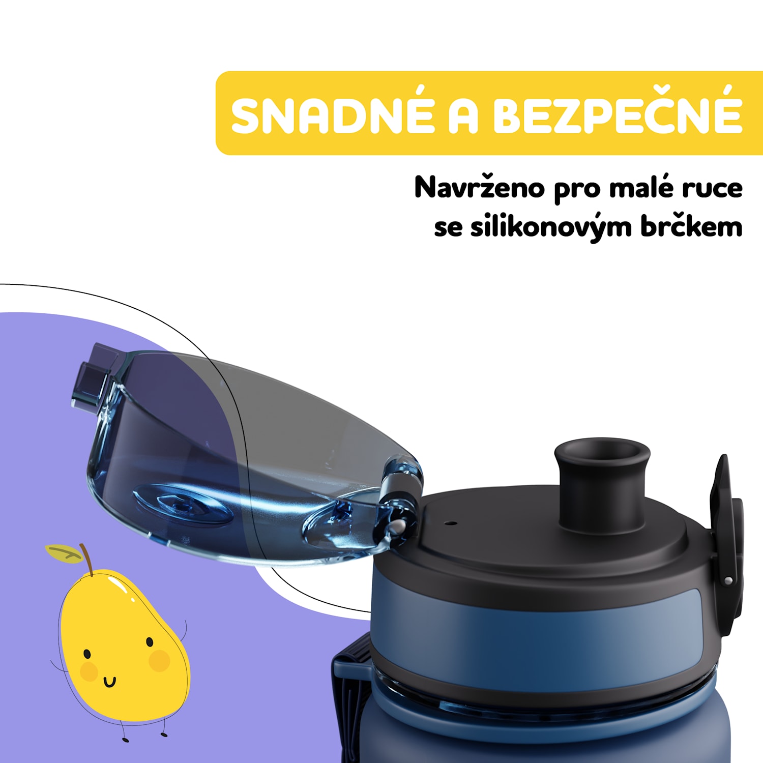 schmatzfatz náhradní uzávěr, knoflík, silikonové brčko, pro 500ml láhev 