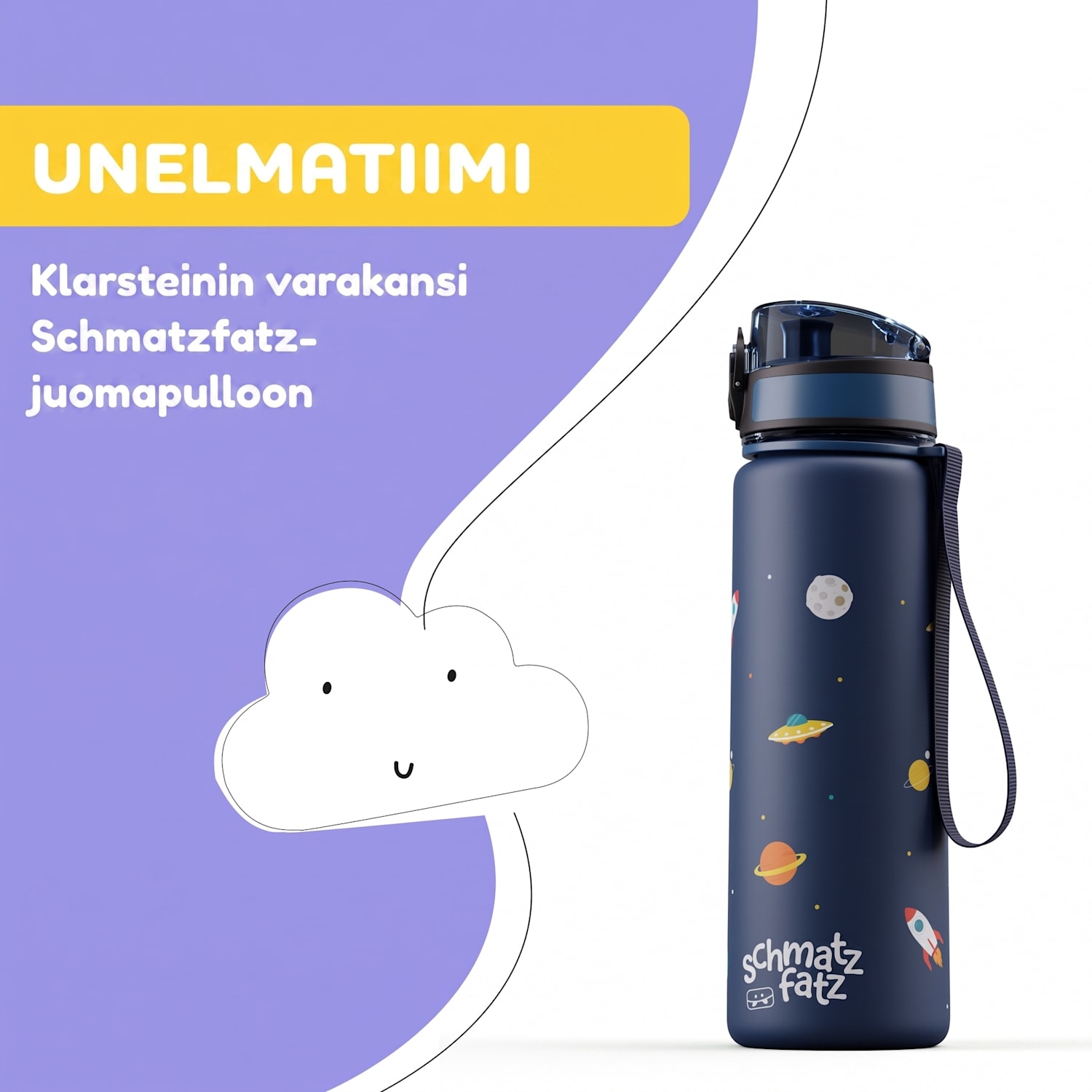 schmatzfatz varaosakansi | painonappi | silikonipilli | 500ml pullolle Navy Space