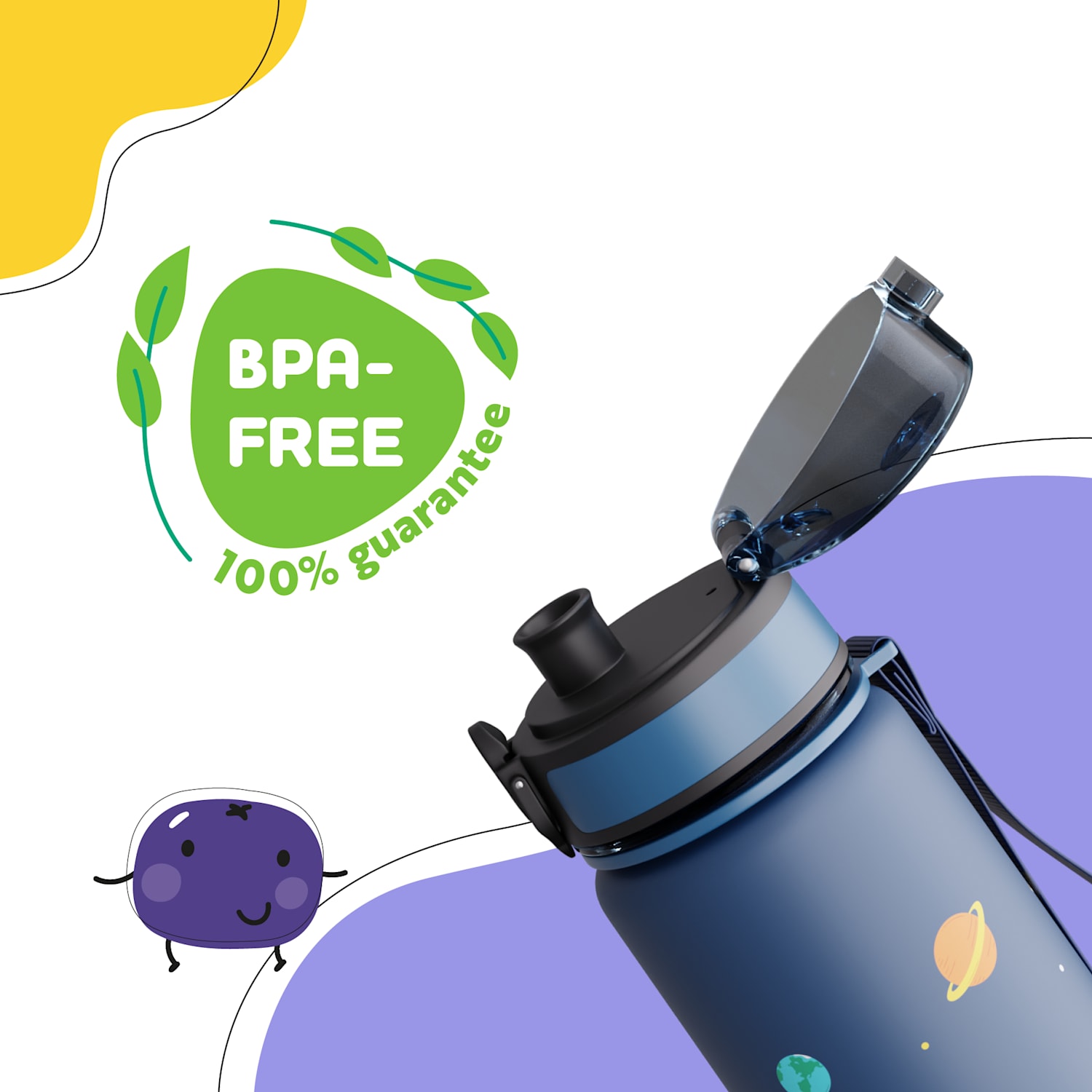 schmatzfatz varaosakansi | painonappi | silikonipilli | 500ml pullolle Navy Space