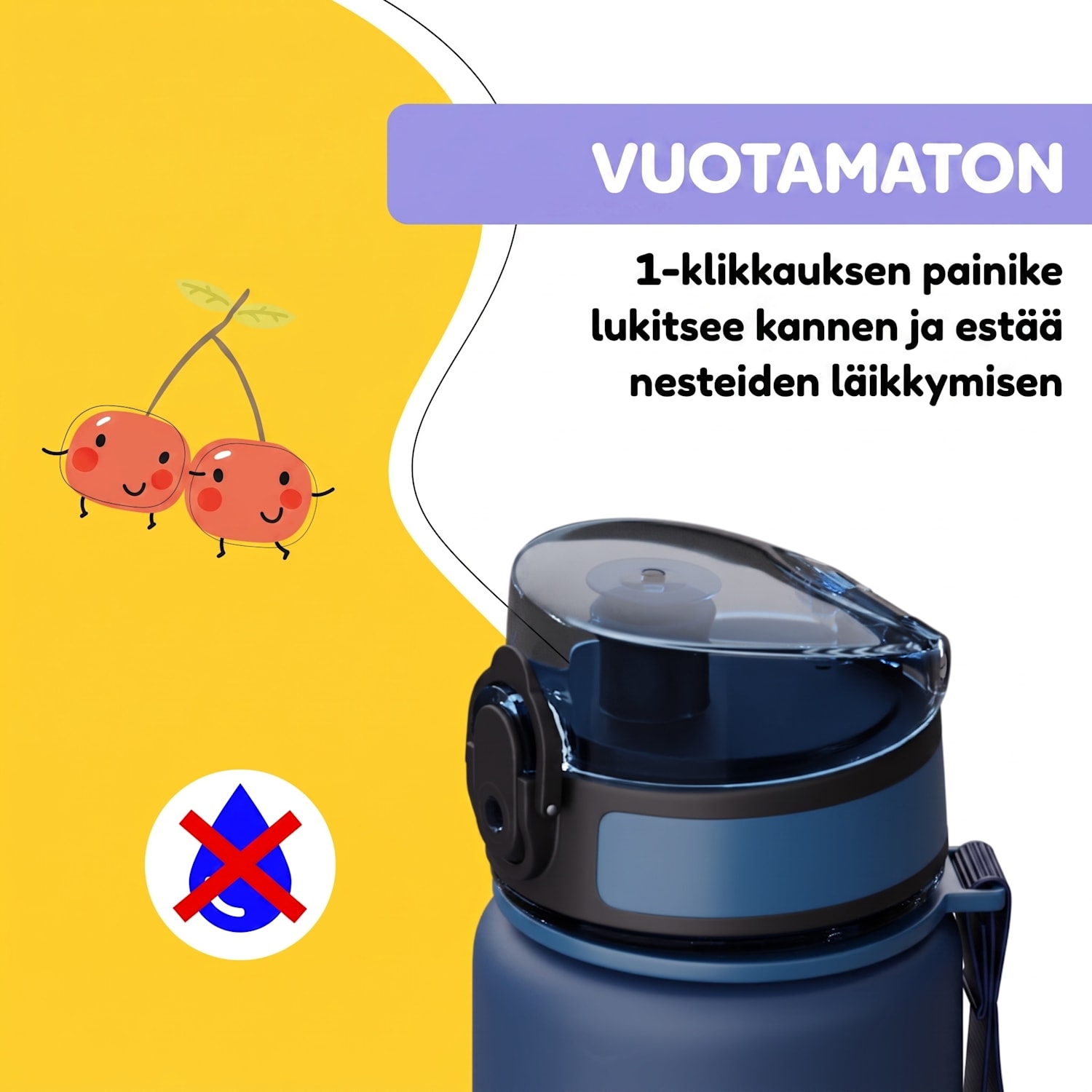 schmatzfatz varaosakansi | painonappi | silikonipilli | 500ml pullolle Navy Space