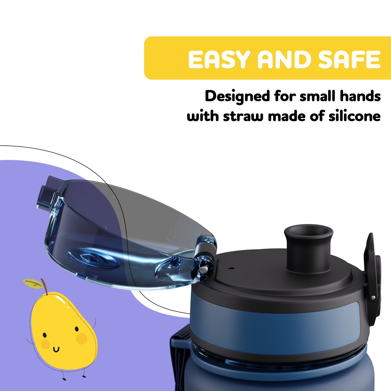 Tampa de substituição schmatzfatz | botão de pressão | palhinha de silicone | para garrafas de 500ml 