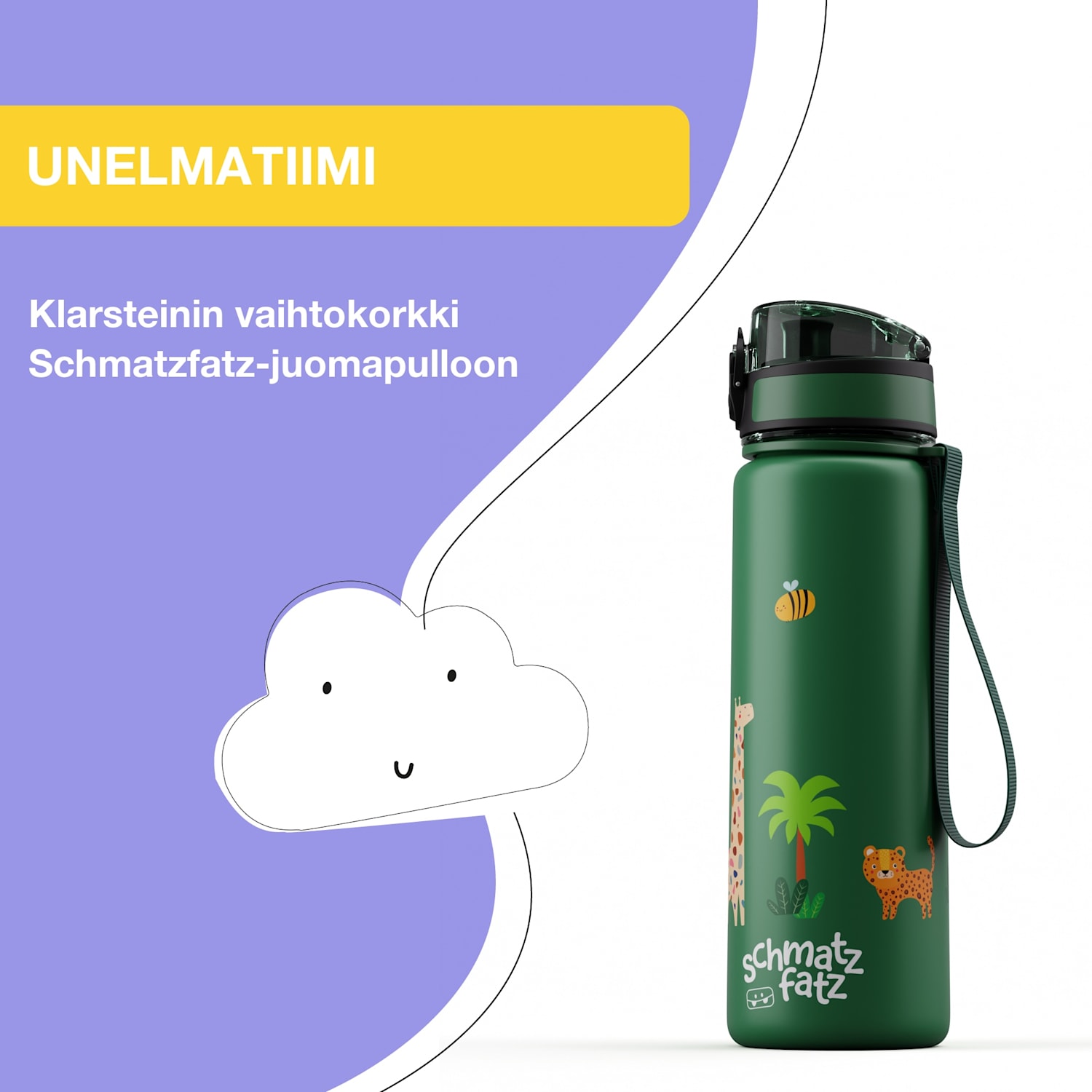 schmatzfatz varaosakansi | painonappi | silikonipilli | 500 ml pullolle Golf Vihreä