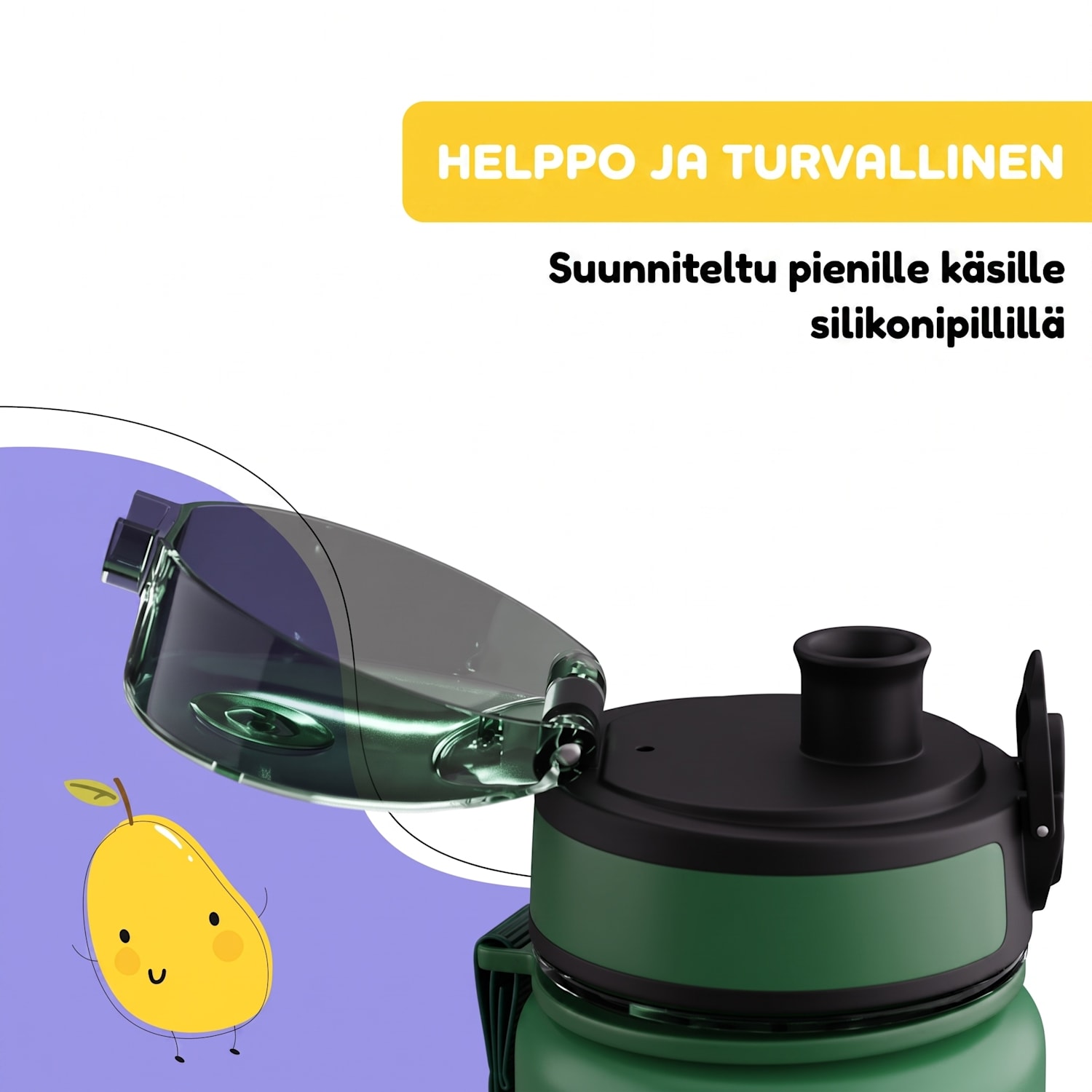 schmatzfatz varaosakansi | painonappi | silikonipilli | 500 ml pullolle Golf Vihreä