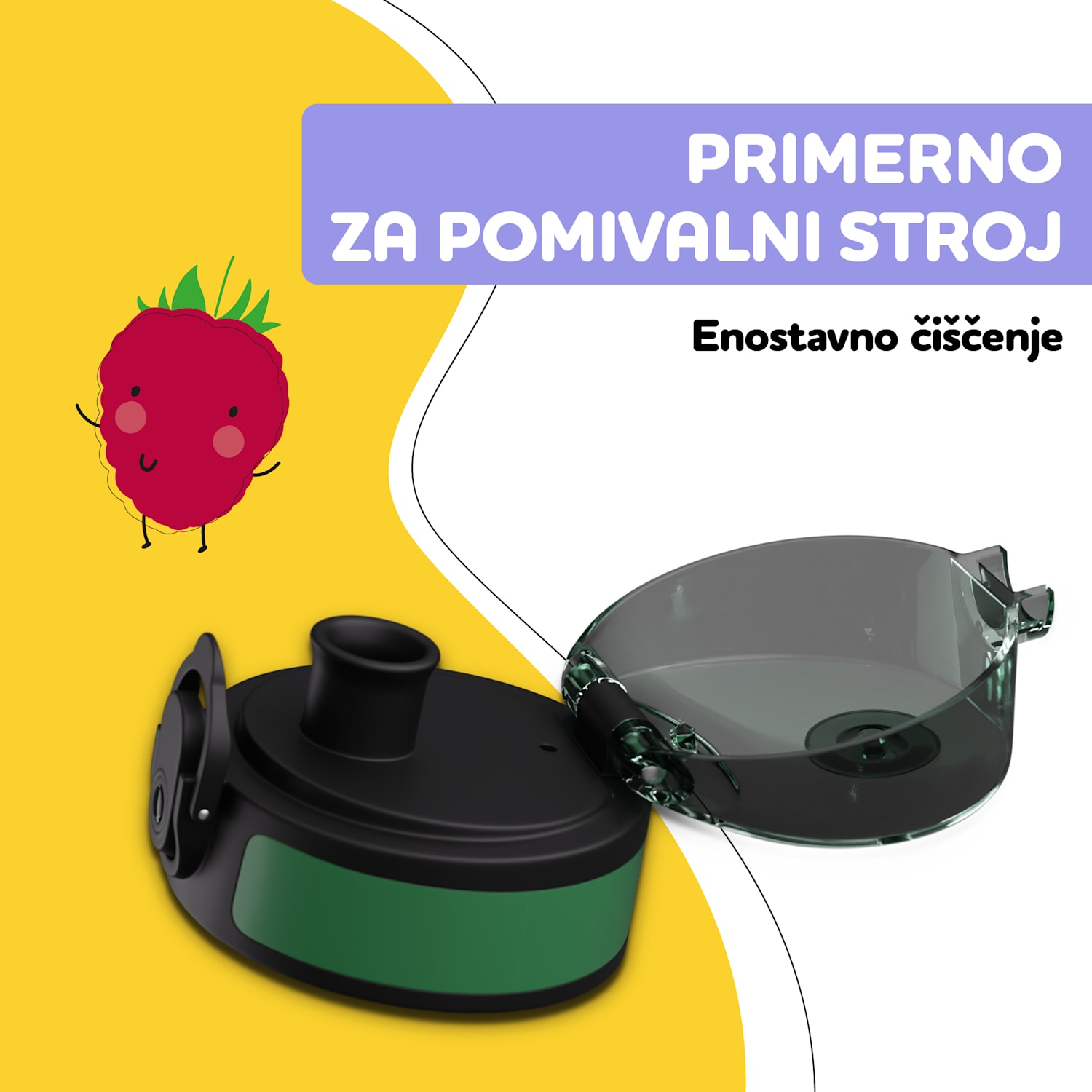 Schmatzfatz nadomestni pokrovček z gumbom za 500ml steklenico Golf zelena
