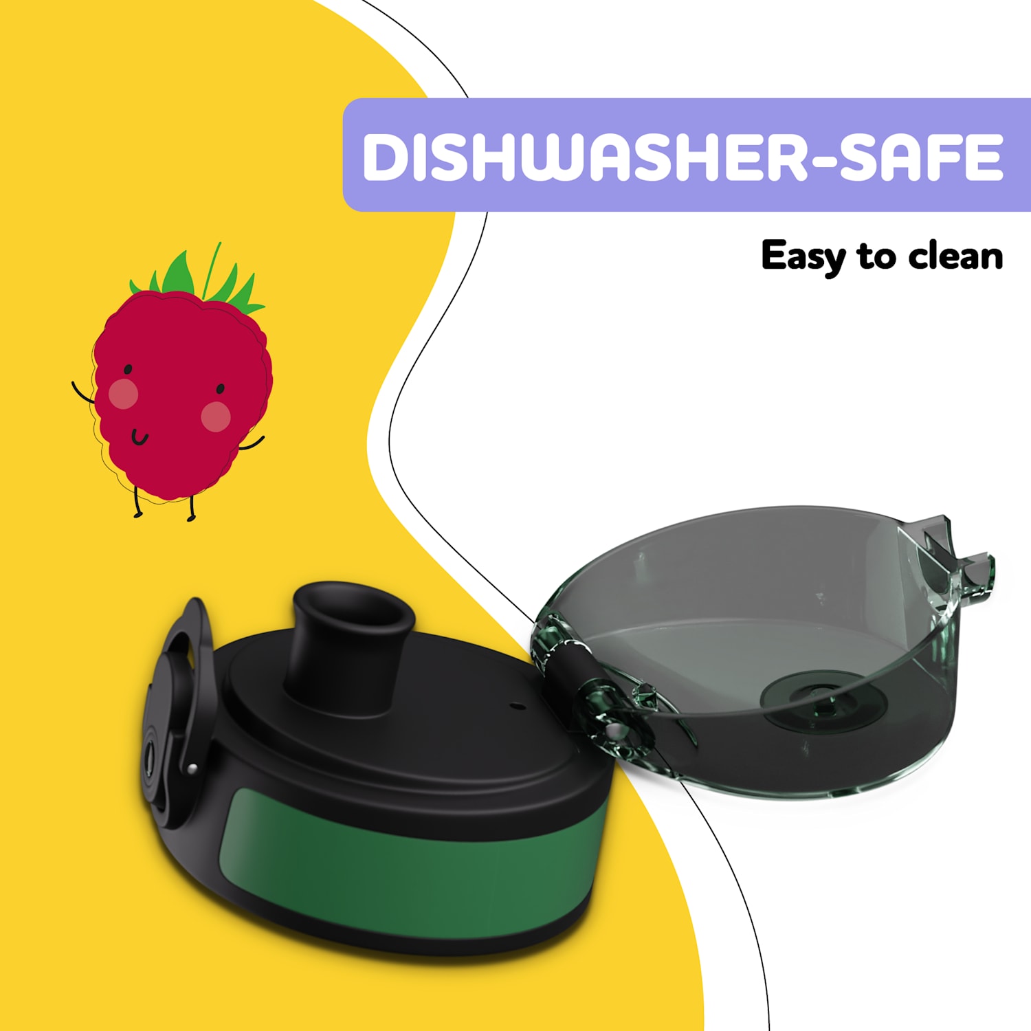 Schmatzfatz reserve deksel | sportdop | siliconen rietje | voor 500 ml flessen Golf Green