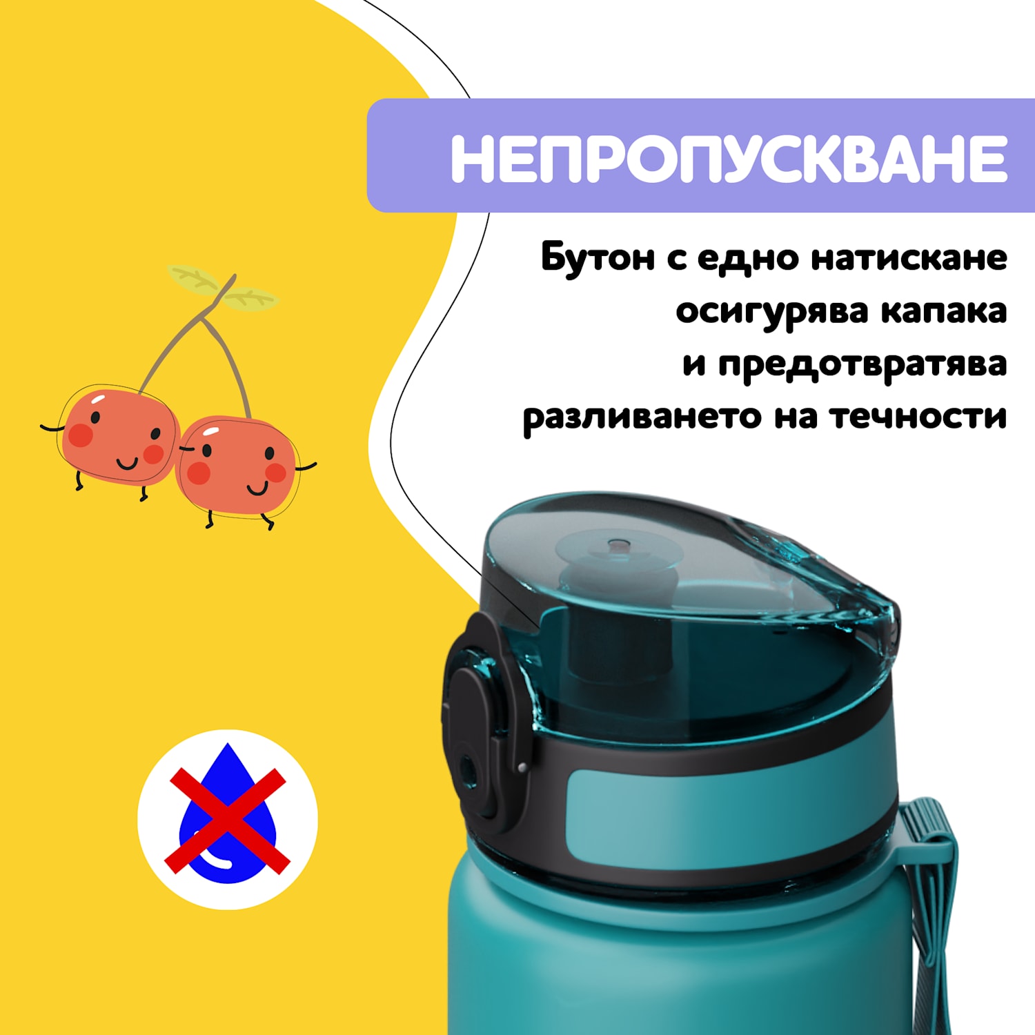 schmatzfatz резервна капачка, бутон, силиконова сламка, за бутилка от 500 мл Petrol Sea