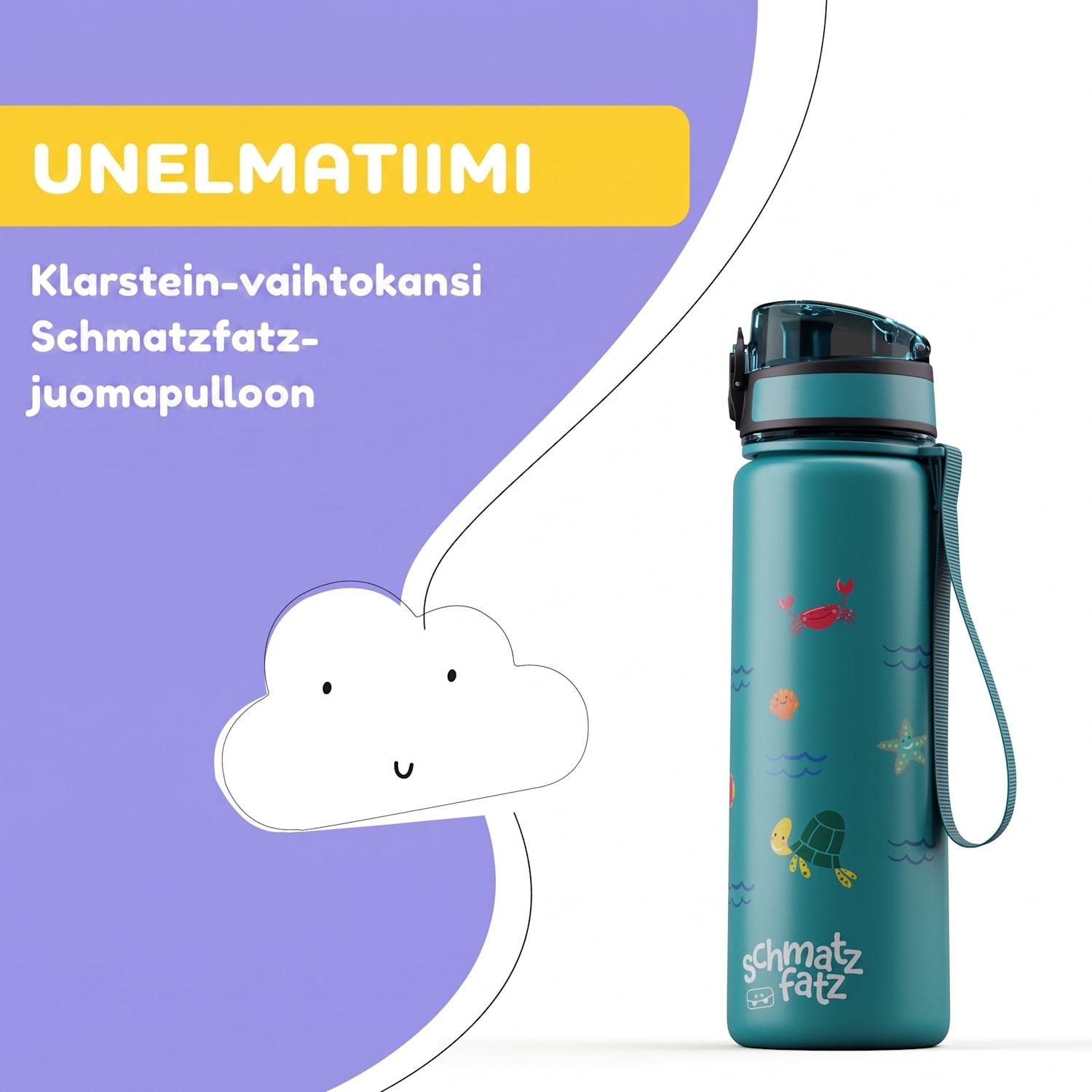 schmatzfatz varaosakansi | painonappi | silikonipilli | 500 ml pullolle Petrol Sea