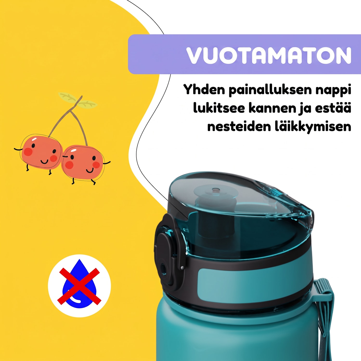 schmatzfatz varaosakansi | painonappi | silikonipilli | 500 ml pullolle Petrol Sea