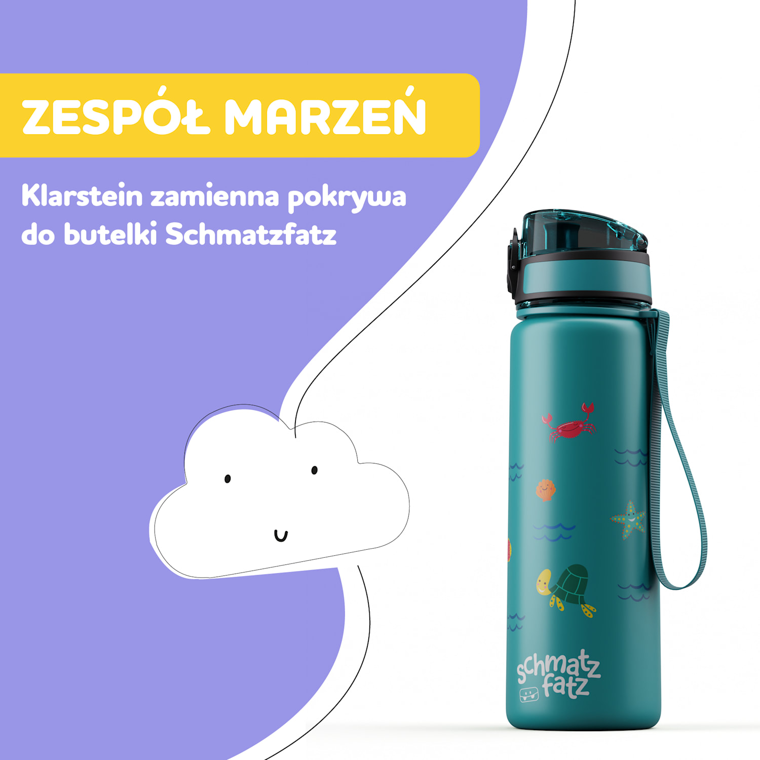 schmatzfatz wymienna zakrętka, przycisk, silikonowa słomka, do bidonów o pojemności 500 ml 