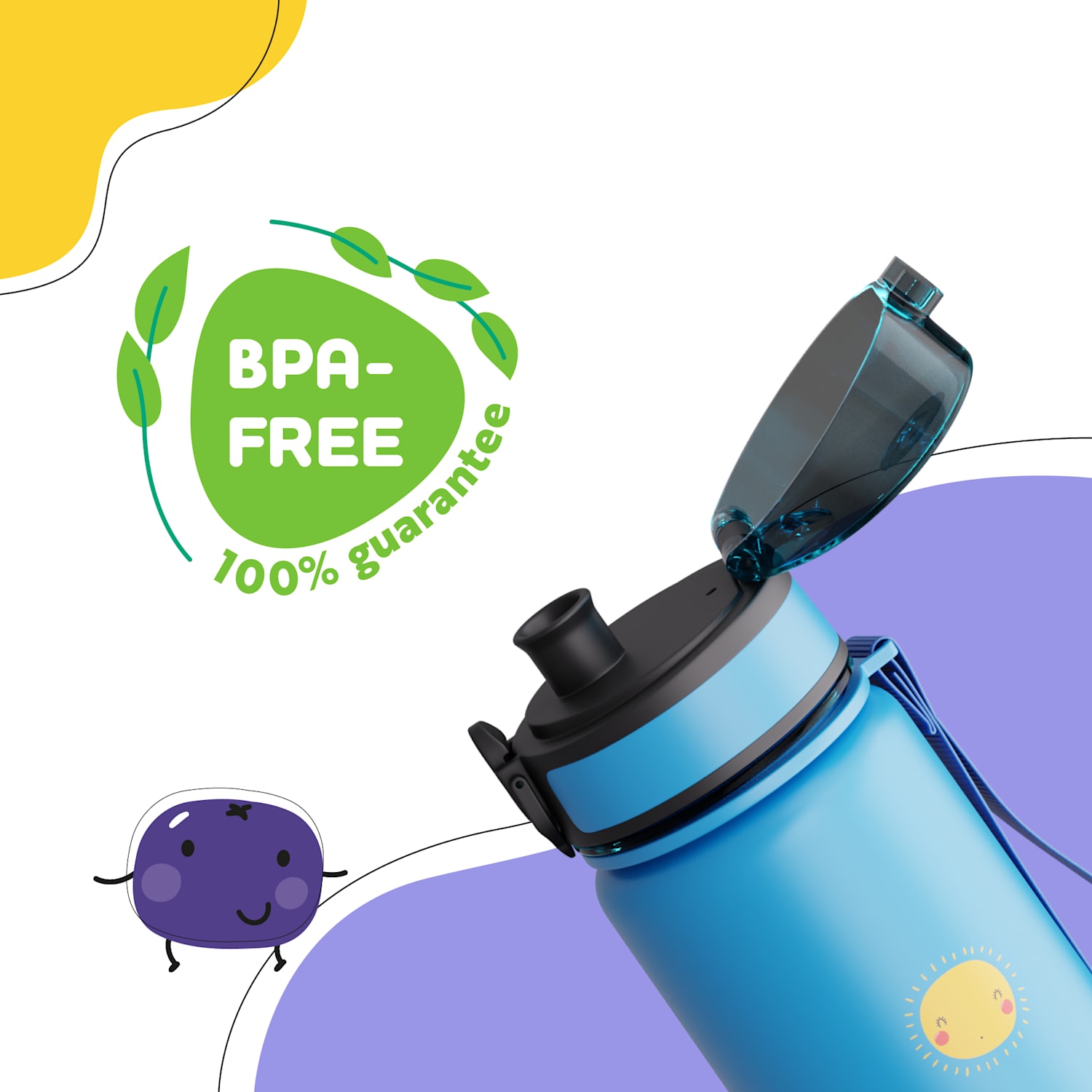 schmatzfatz tapa de repuesto | pulsador | pajita de silicona | para botella de 500ml 