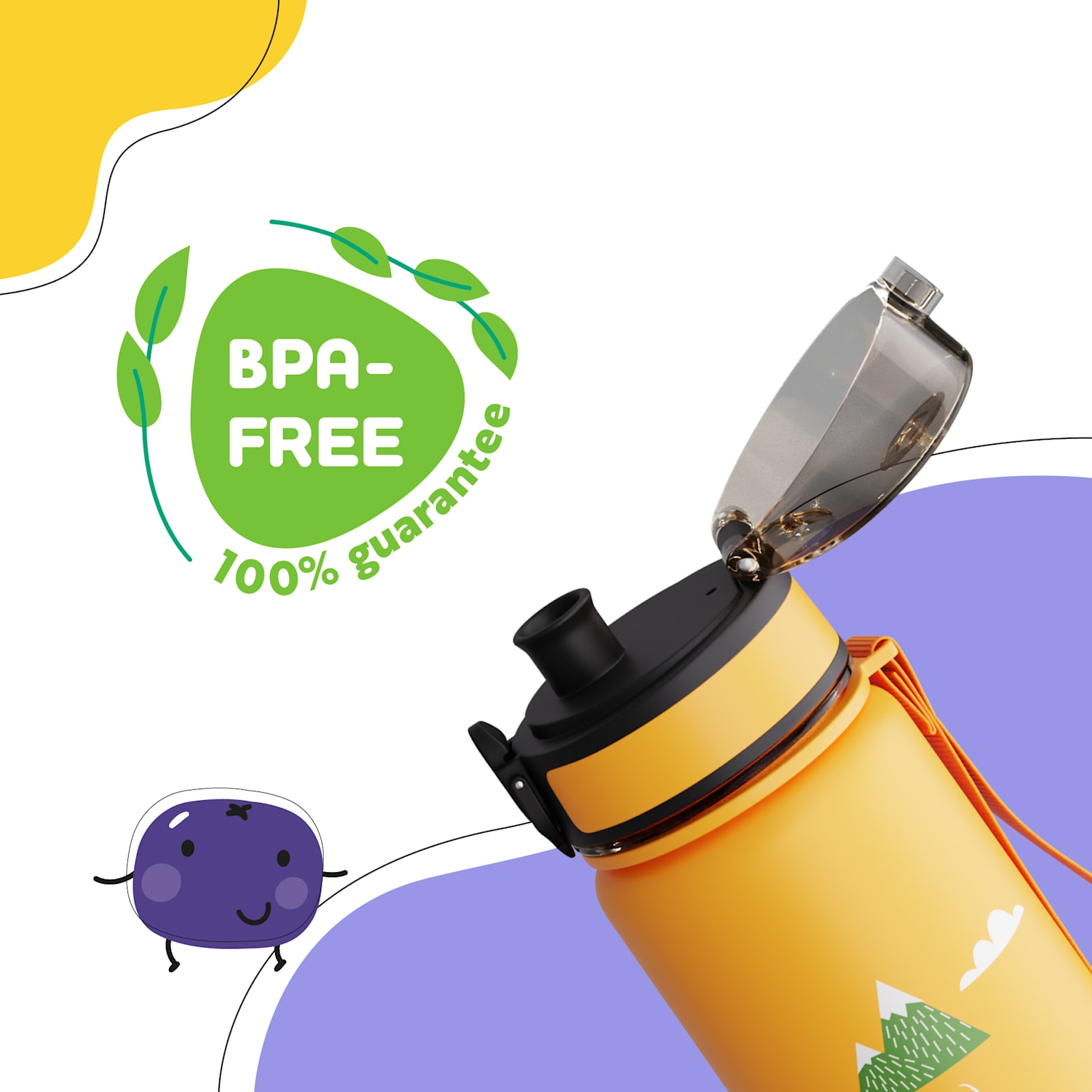 schmatzfatz bouchon de rechange | Bouton-pression | Paille en silicone | pour gourde de 500 ml 