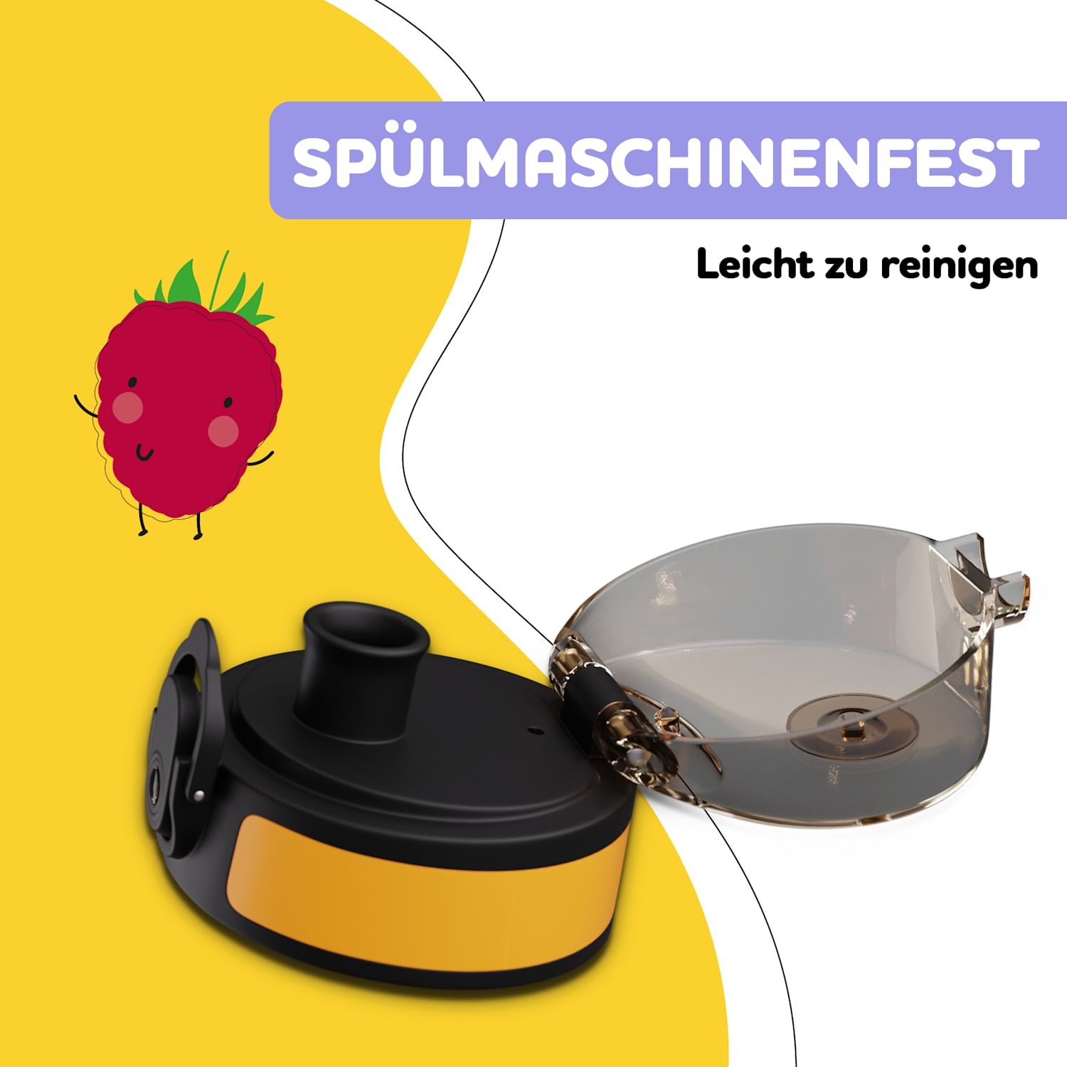 schmatzfatz bouchon de rechange | Bouton-pression | Paille en silicone | pour gourde de 500 ml 