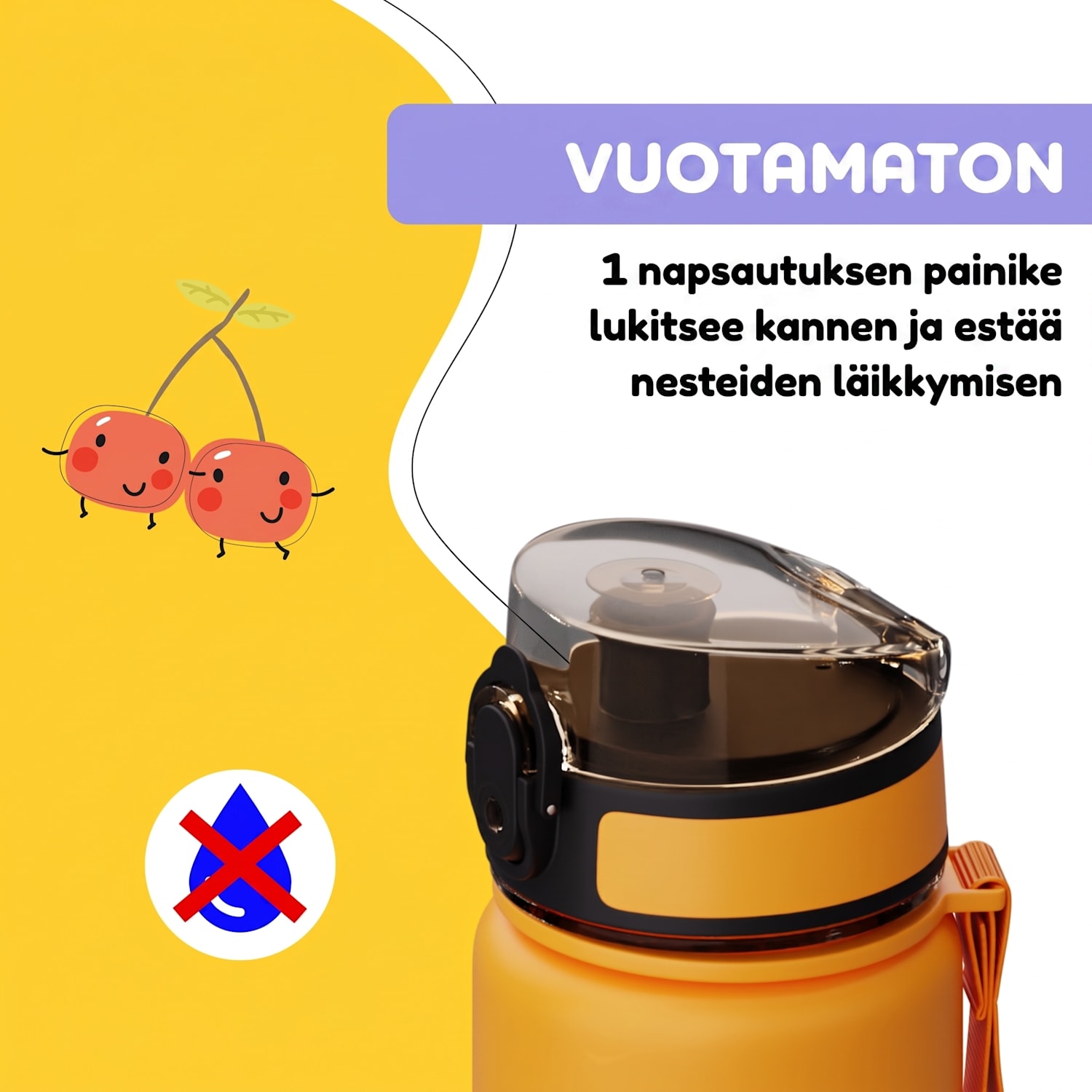 schmatzfatz varaosakansi | painonappi | silikonipilli | 500 ml pullolle Orange Forest