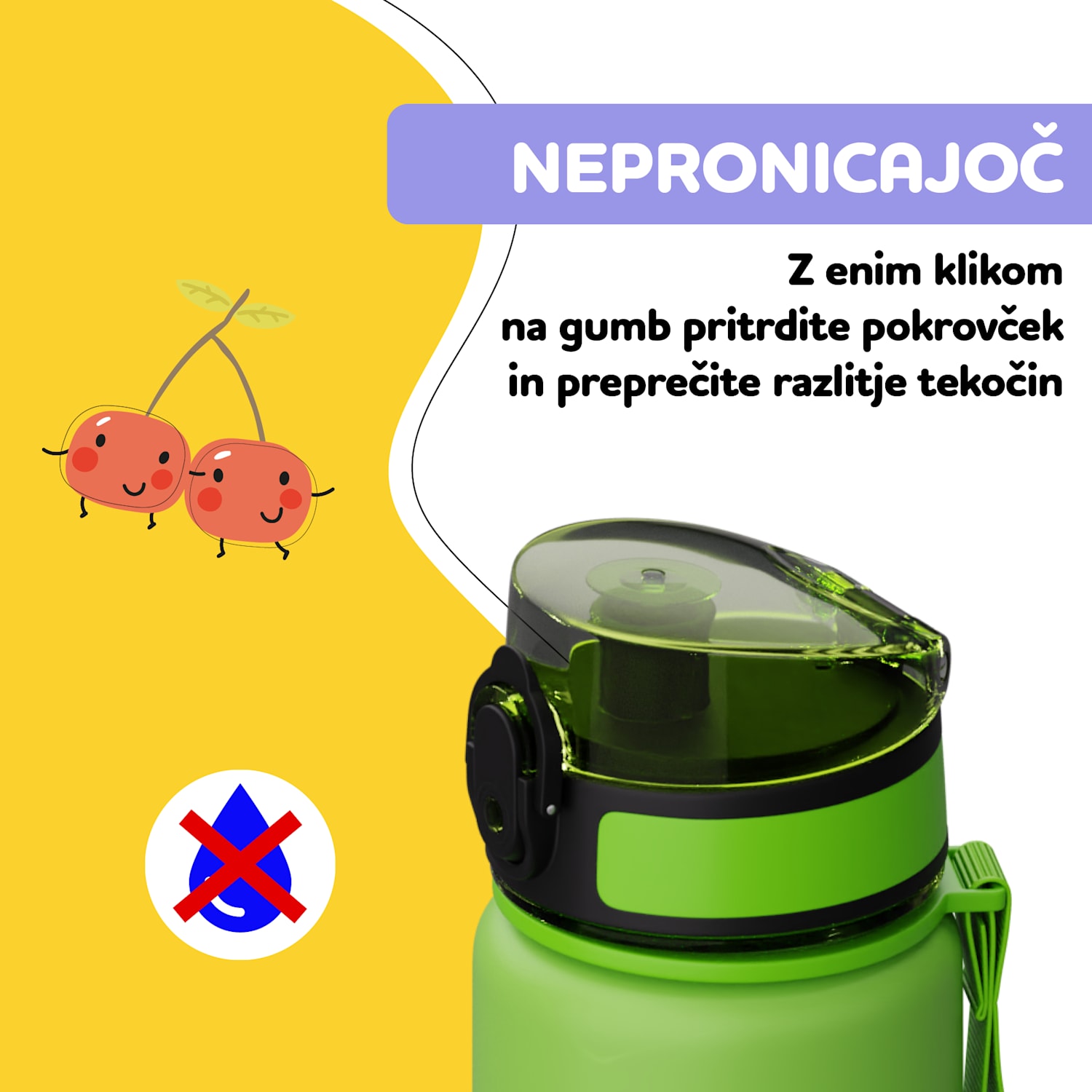 schmatzfatz nadomestni pokrovček, gumb, silikonska slamica, za 500ml steklenico 