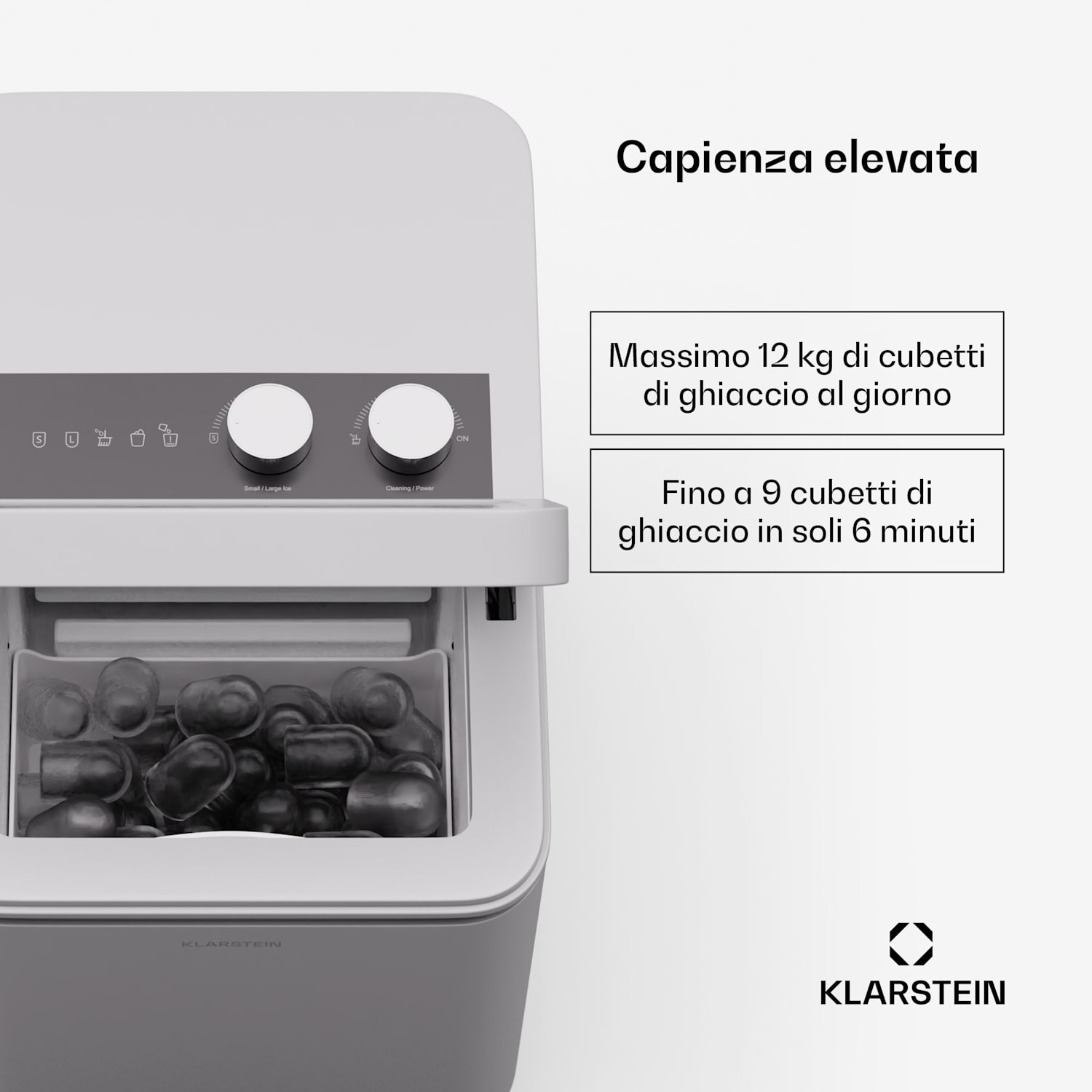 IceCraft macchina per il ghiaccio | 2 modalità | 1,3 litri di acqua fredda | pulizia automatica | 12kg/24h 