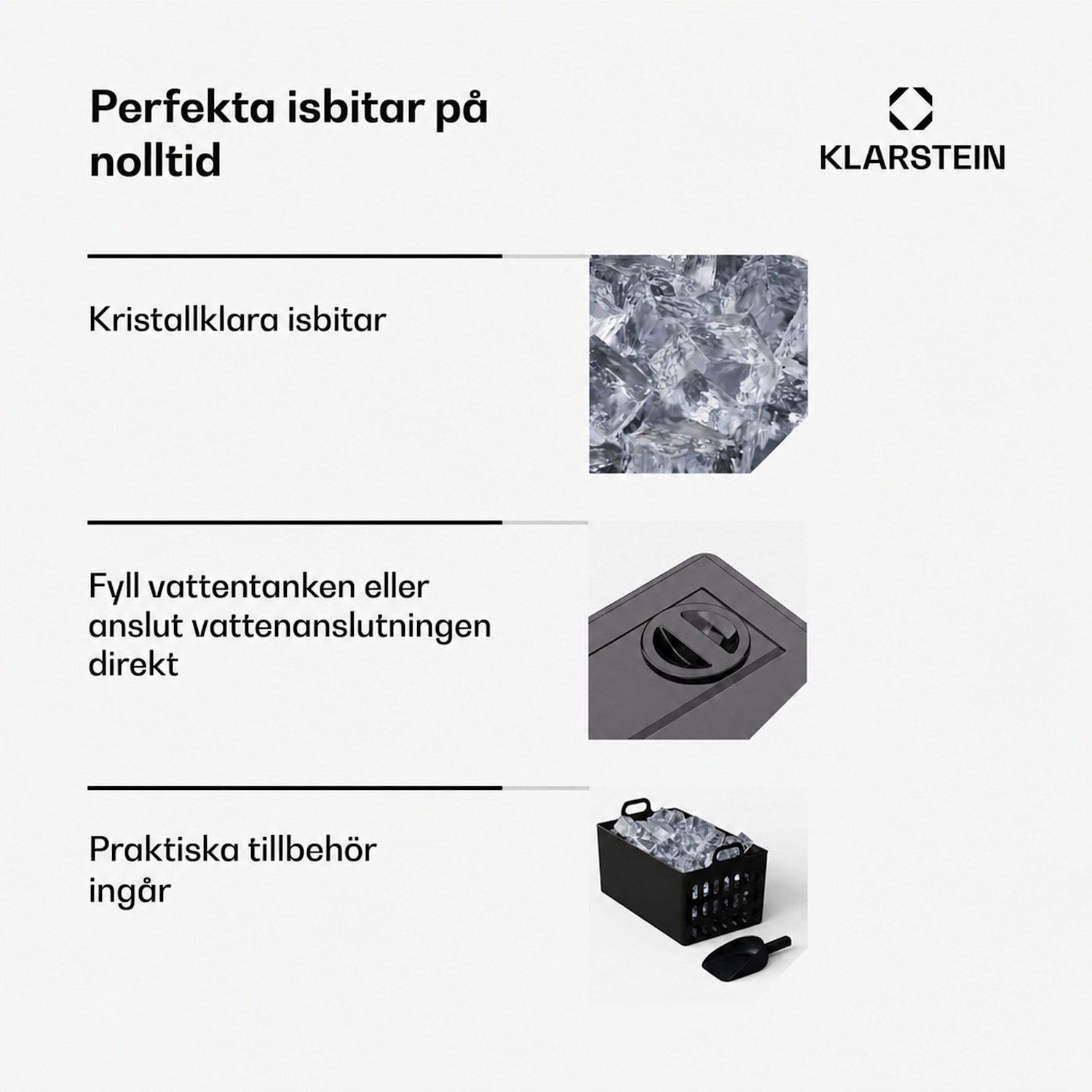 FrostMaster ismaskin 40 kg isbitar per dag utsida i rostfritt stål LED-display med isskopa  