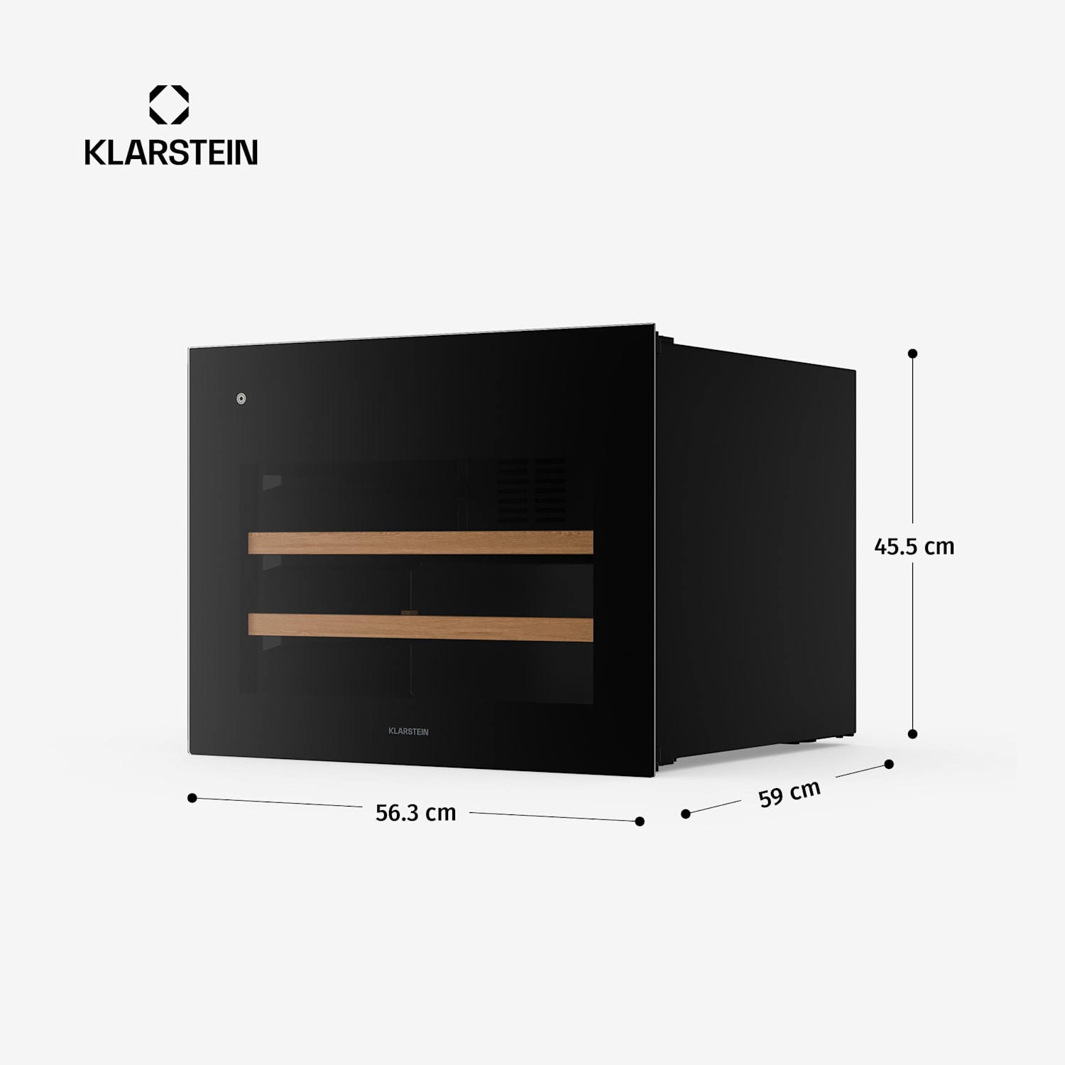 Rhone 28 Uno refrigerador de vino | 28 botellas | control LED | pulsar para abrir | silencioso 1 zona de refrigeración | 28 botellas | Negro