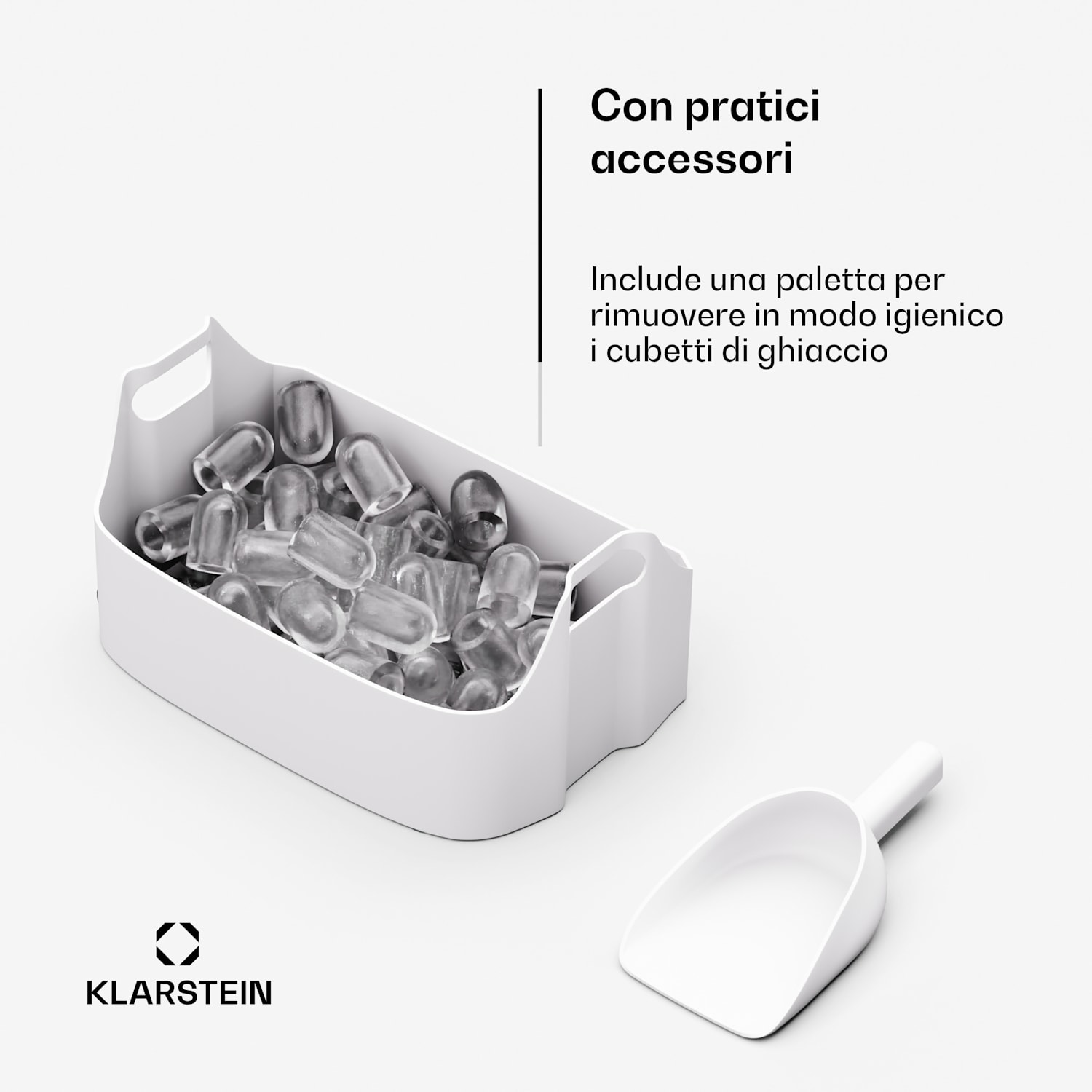 Macchina del ghiaccio SparkIce | 2 modalità | 1,5 litri di acqua fredda | pulizia automatica | 15 kg/24 ore Nero