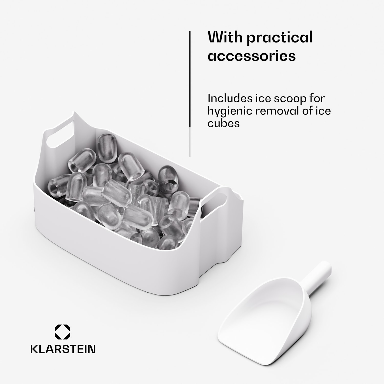 SparkIce ijsblokjesmachine | 2 modi | 1,5 liter koud water | automatisch reinigen | 15 kg/ 24 u Wit