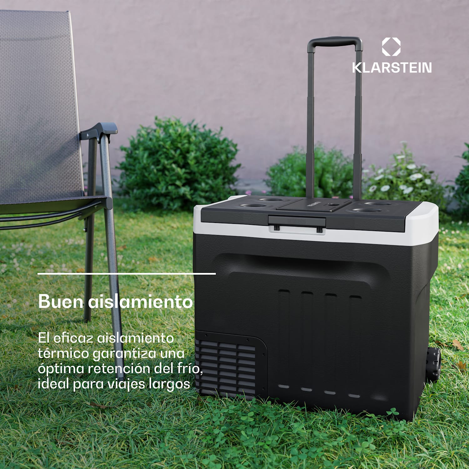 Nevera de compresor PolarForce 40L | Panel LCD | Iluminación | Todoterreno | Protección de batería | 12V/230V 40 L | Negro