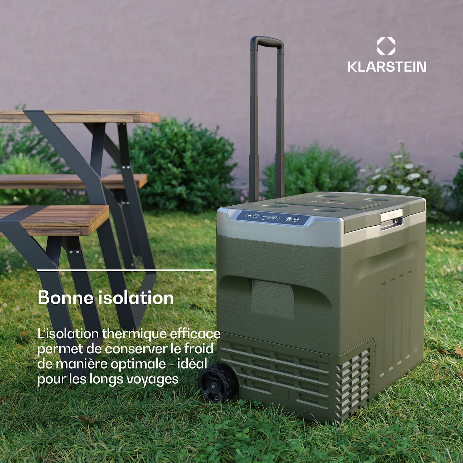 PolarForce 40L compressor koelbox | LC display | verlichting | off-road | batterijbeveiliging | 12V/230V 40 ltr | Groen