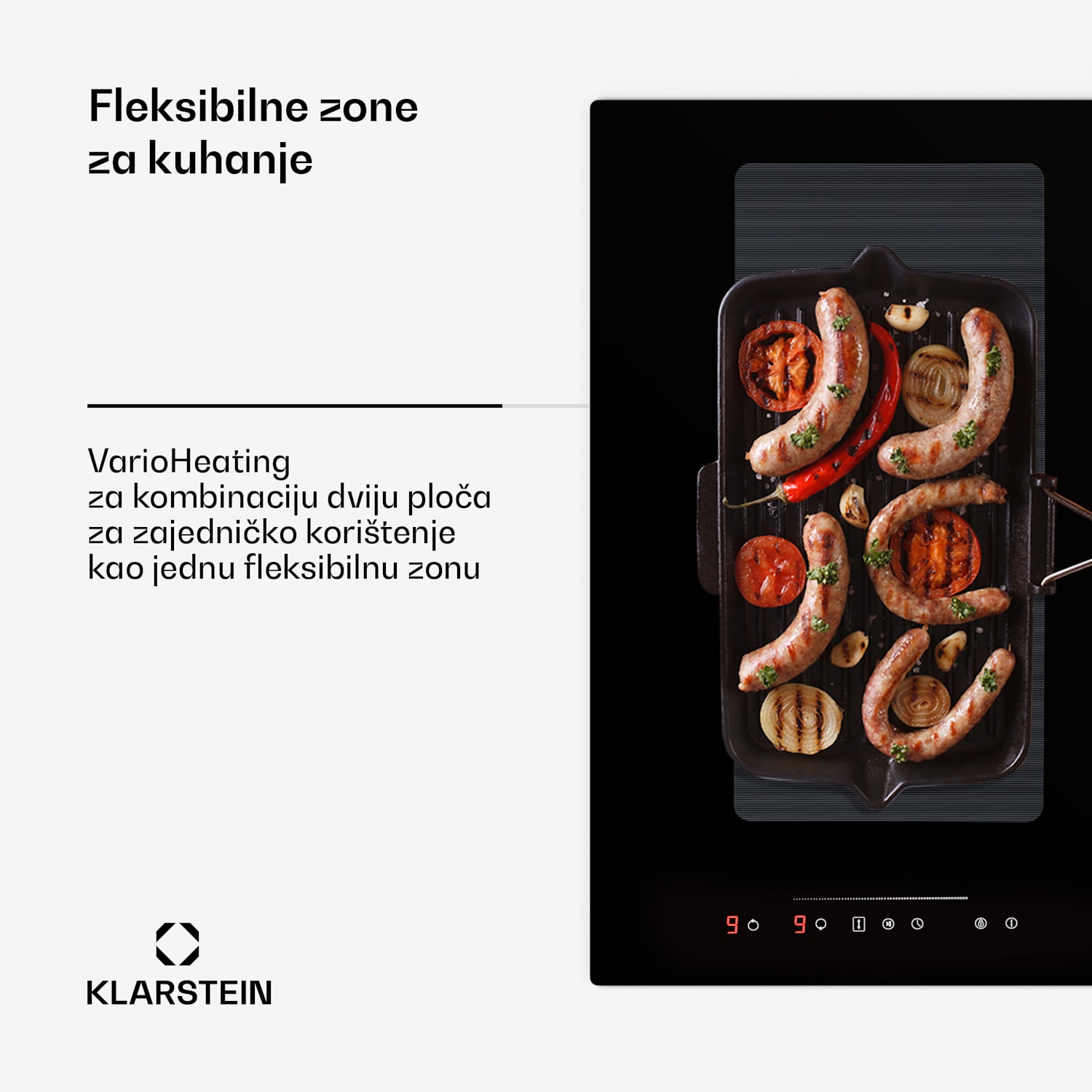 Full House 72 Down Air System, indukcijsko kuhalo + napa, 329 m³/h, EEC A 72 cm | Crna