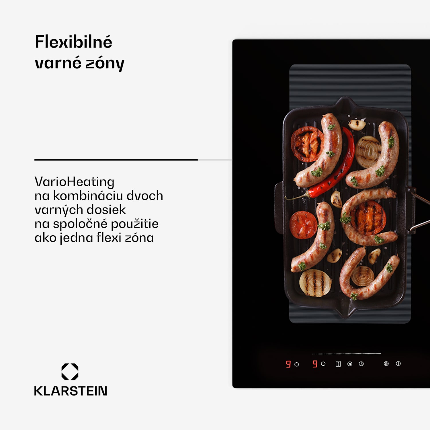 Full House 72 Down Air System, indukčná varná doskA digestor, 329 m³/h, EEC A 72 cm | Čierna