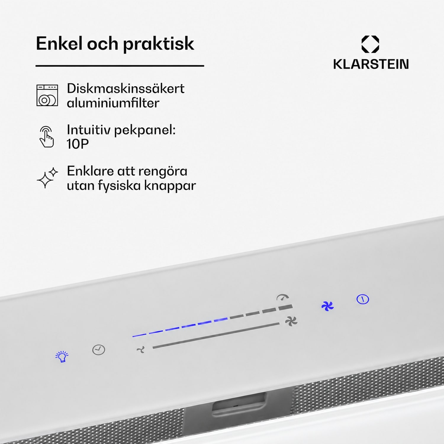 Royal Flush Eco köksfläkt 60 cm 604 m³/h A+ 60 cm | Vit | Silver