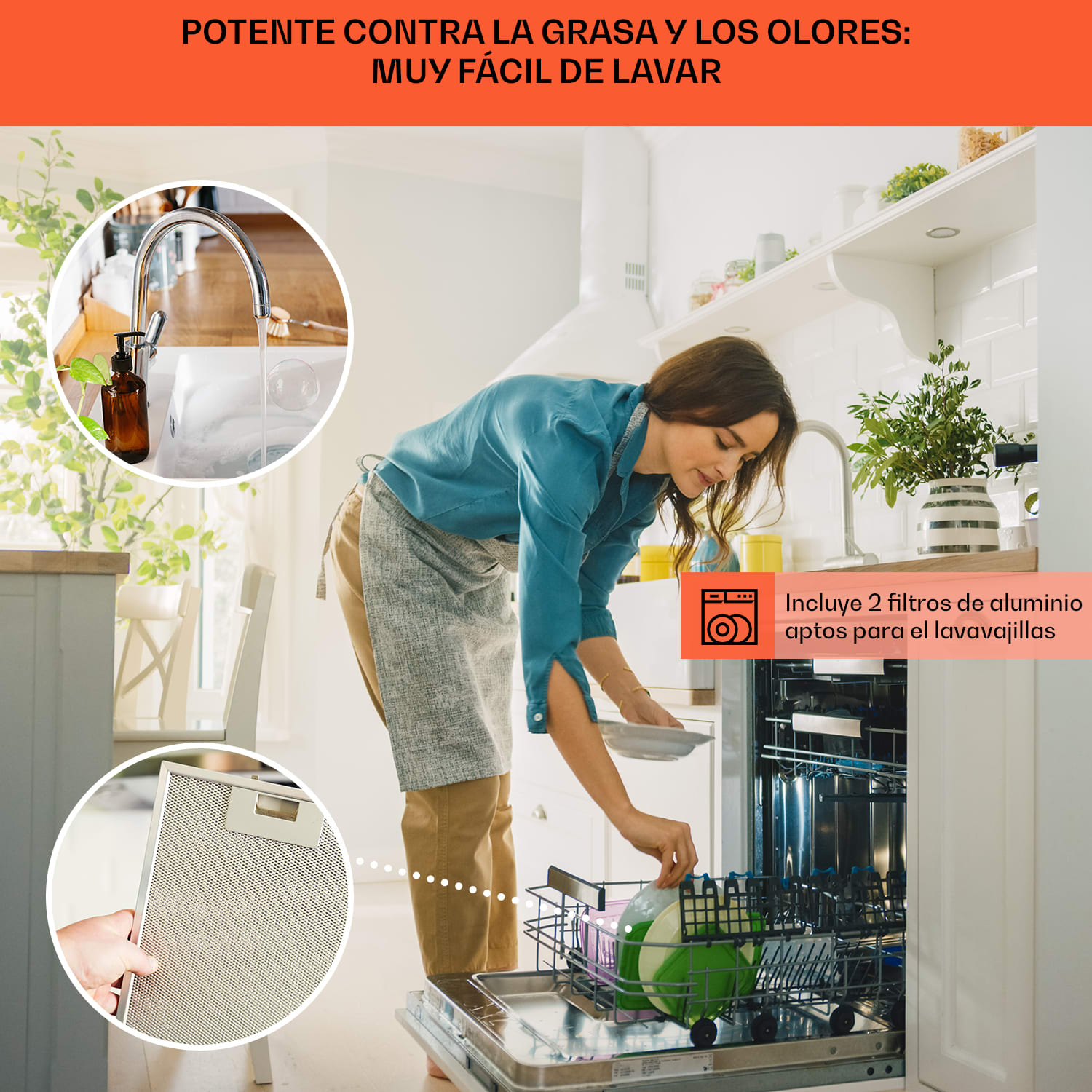 Royal Flush Eco Campana extractora 60 cm 576 m³/h A+ 60 cm | Acero Inoxidable | Acero Inoxidable