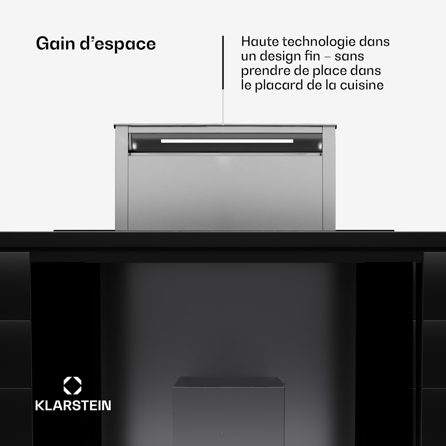 Royal Flush Eco afzuigkap 60 cm 604 m³/h A+ 60 cm | Zilver | Zilver