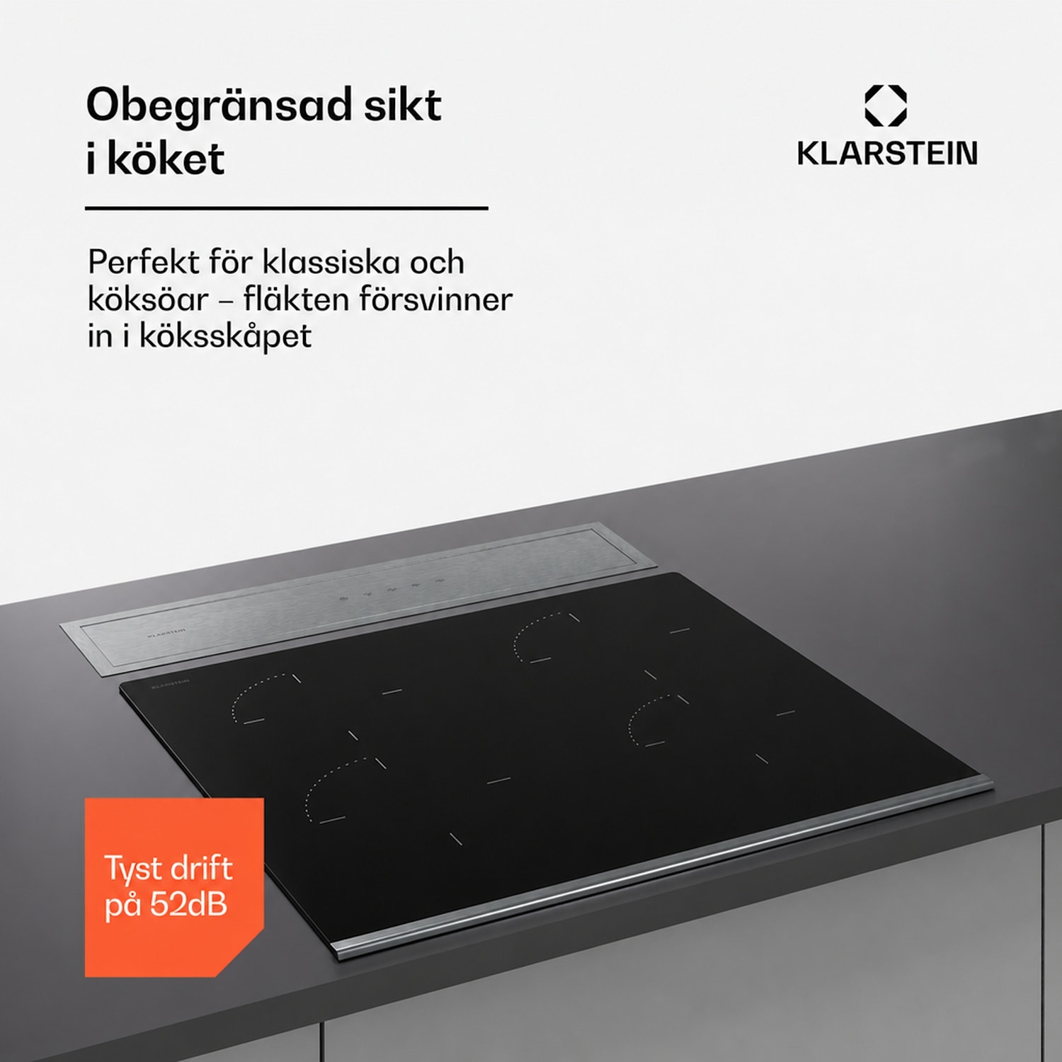 Royal Flush Eco Köksfläkt 60 cm 604 m³/h A+ 60 cm | Silver | Silver