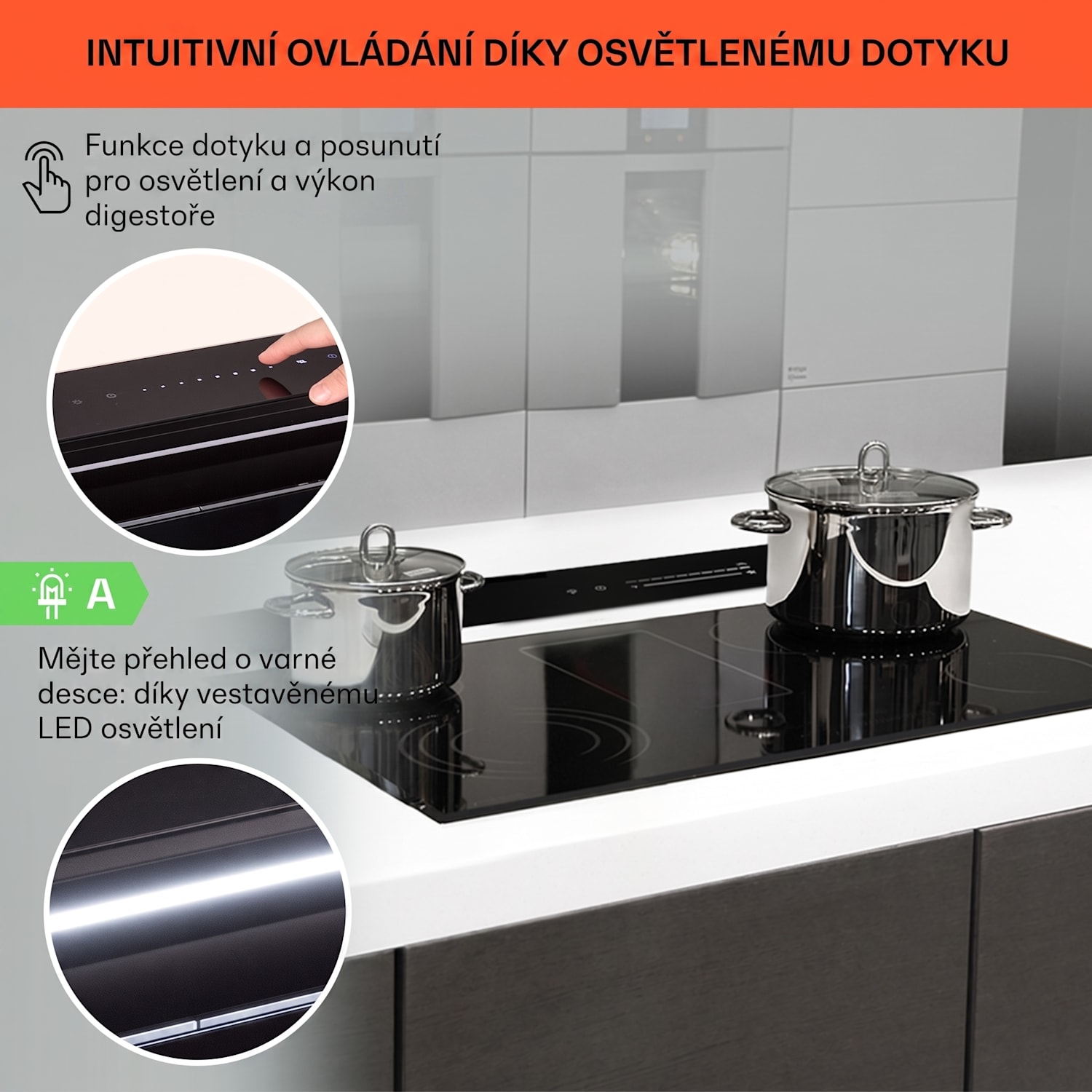 Royal Flush Eco, digestoř, 90 cm, 714 m³/h, A+ 90 cm | Negro | Negro