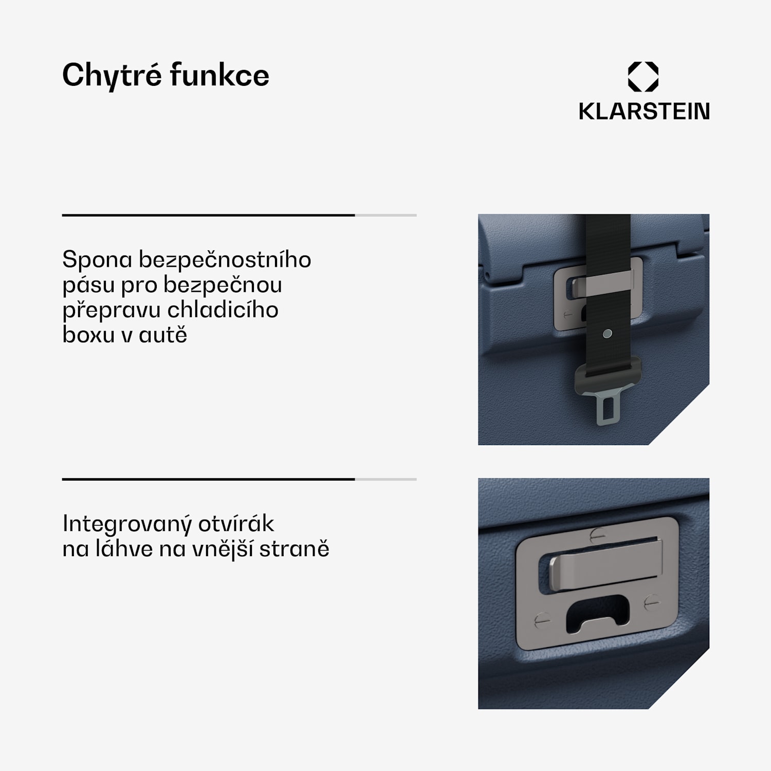 SwiftFrost 12L chladící box, 12V-24V/230V, do -20 °C, kompresor, 2 úrovně výkonu, LED displej 12 litrů | Modrá