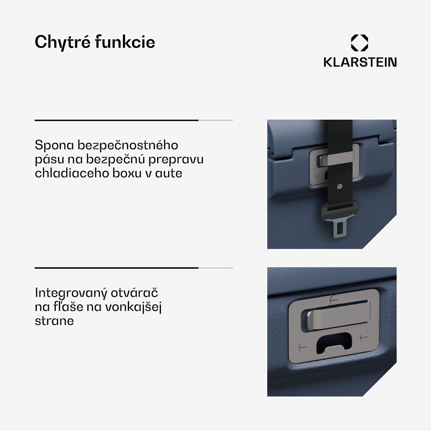 SwiftFrost 12L chladiaci box, 12V-24V/230V, do -20 °C, kompresor, 2 úrovne výkonu, LED displej 12 litrov | Modrá