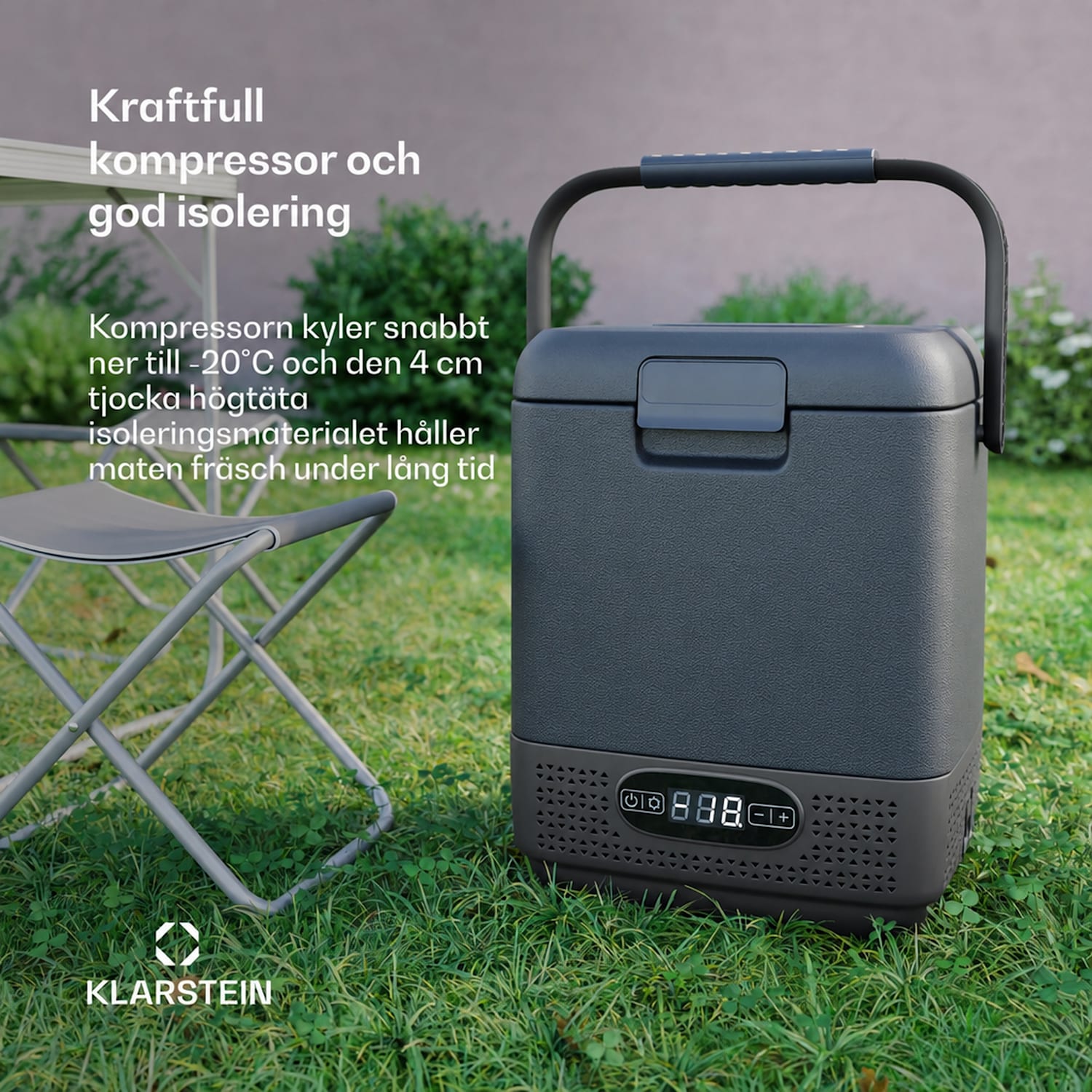 SwiftFrost 12L kylbox | 12V/230V | ner till -20 °C | kompressor | 2 effektnivåer | LED-display 