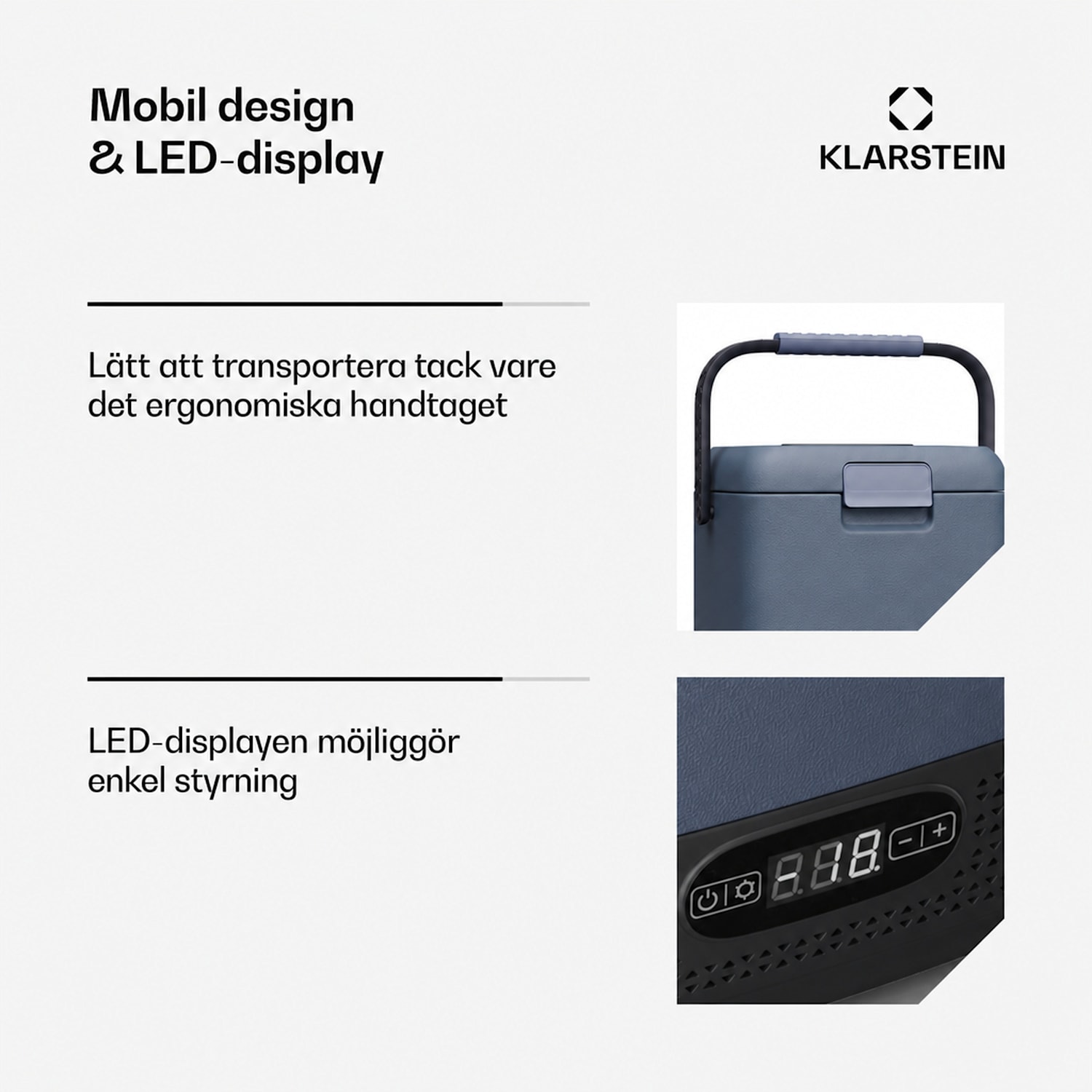 SwiftFrost 12L kylbox | 12V/230V | ner till -20 °C | kompressor | 2 effektnivåer | LED-display 