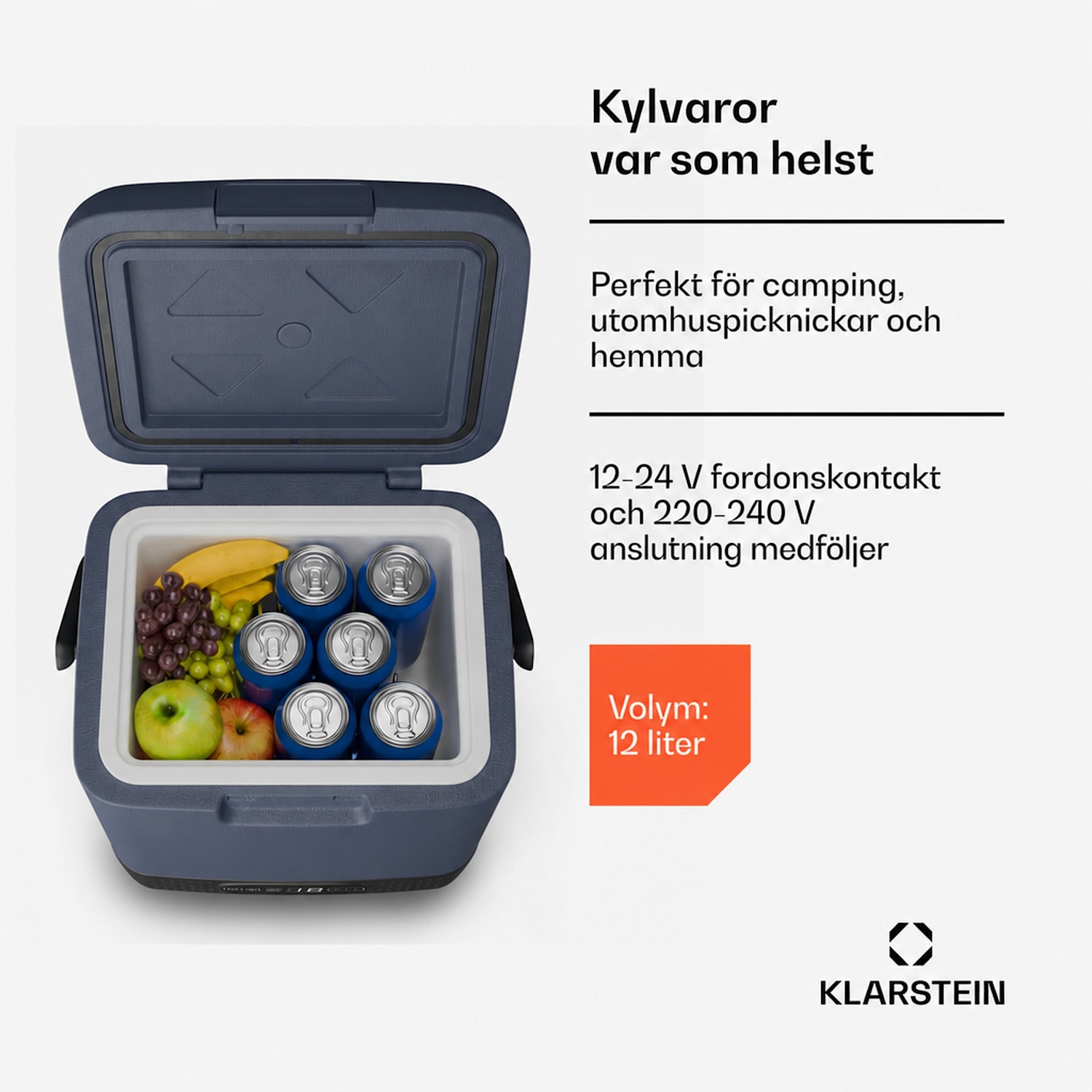 SwiftFrost 12L kylbox | 12V/230V | ner till -20 °C | kompressor | 2 effektnivåer | LED-display 
