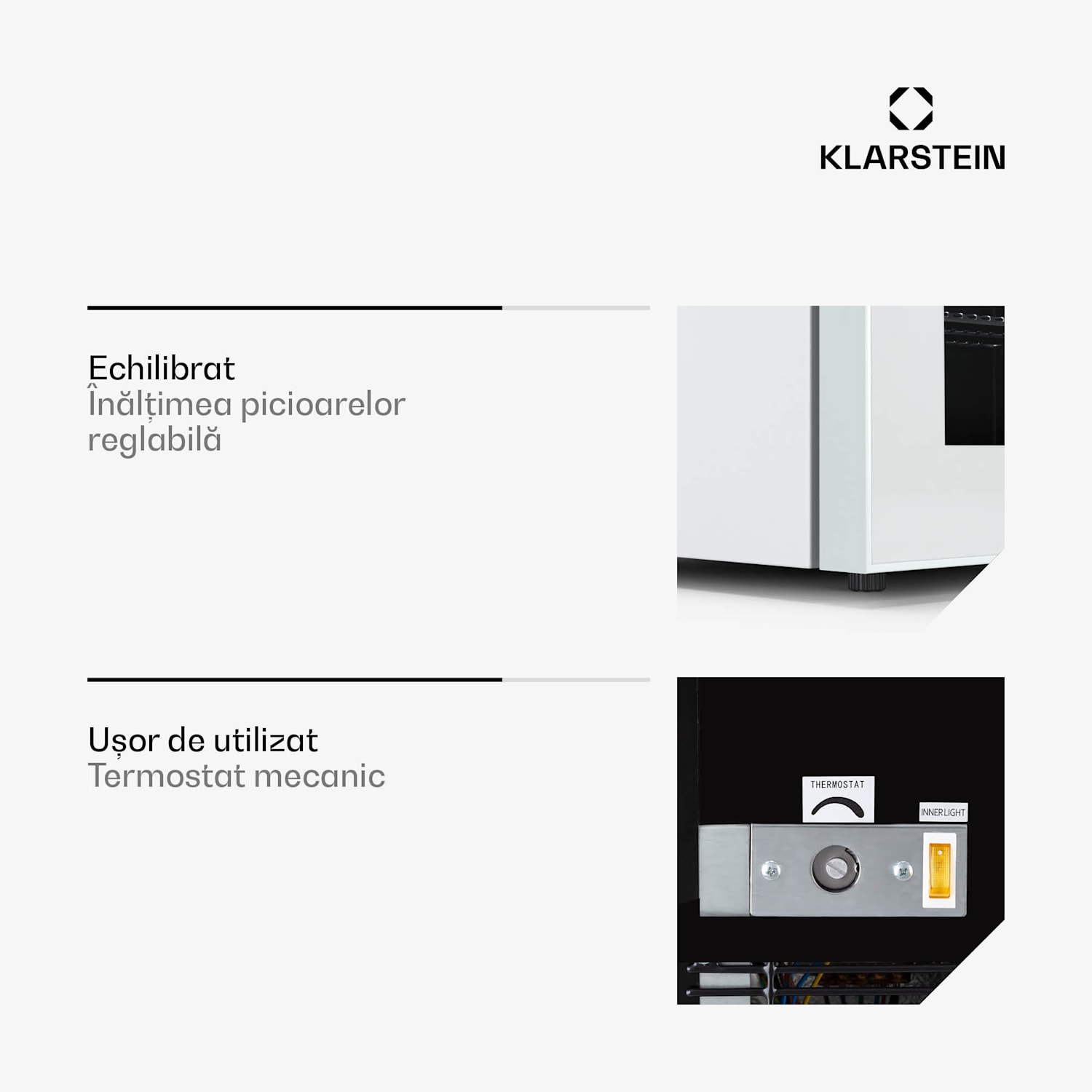 IceAge 36, congelator, 36 litri, clasa energetică E, 2 niveluri, termostat, față din sticlă 36 Ltr | Alb