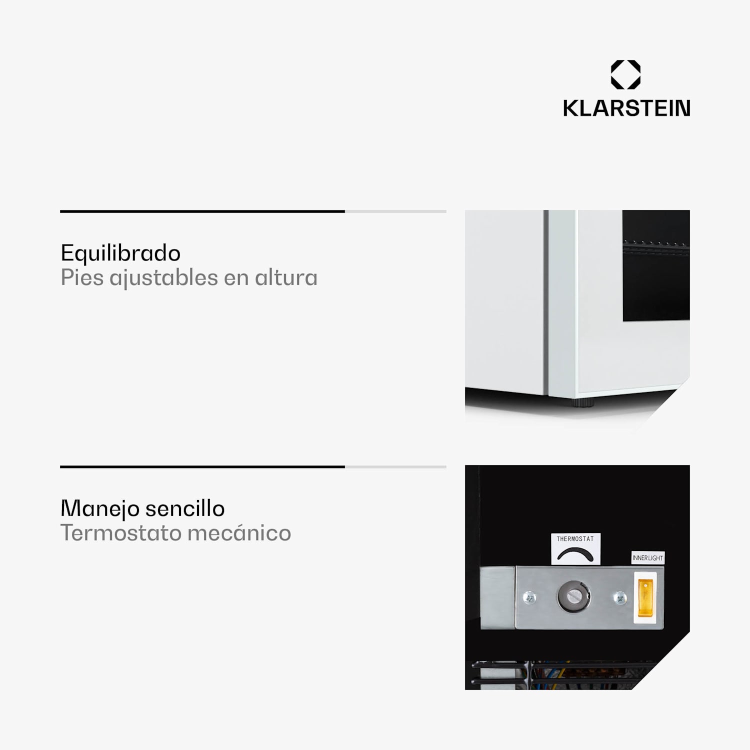 IceAge 88 Congelador | 88 litros de volumen | CEE E | 3 estantes | termostato | frontal de vidrio 88 L | Blanco