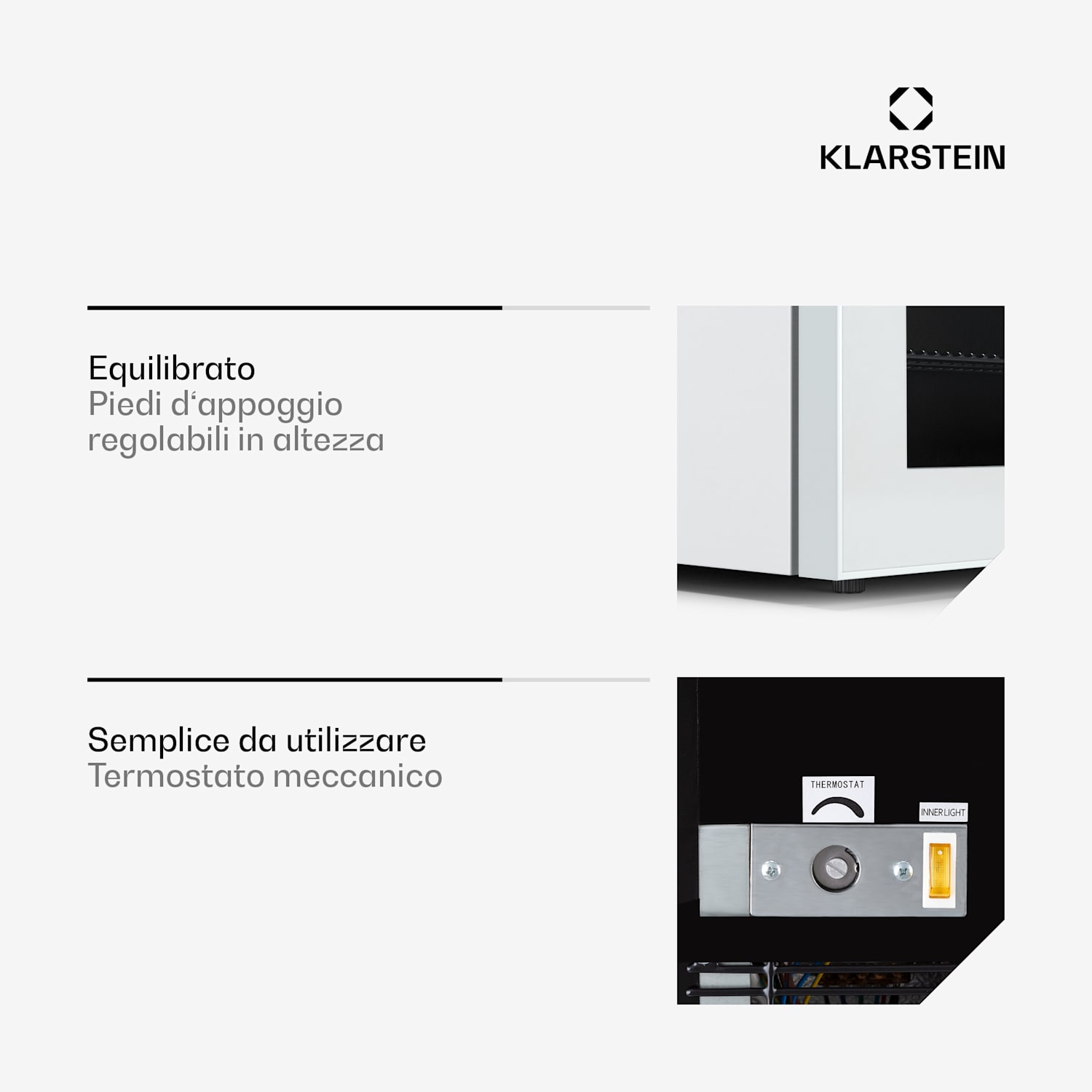 IceAge 88 - Freezer | Volume di 88 litri | Classe di efficienza energetica E | 3 ripiani | Termostato | Frontale in vetro 88 Ltr | Bianco