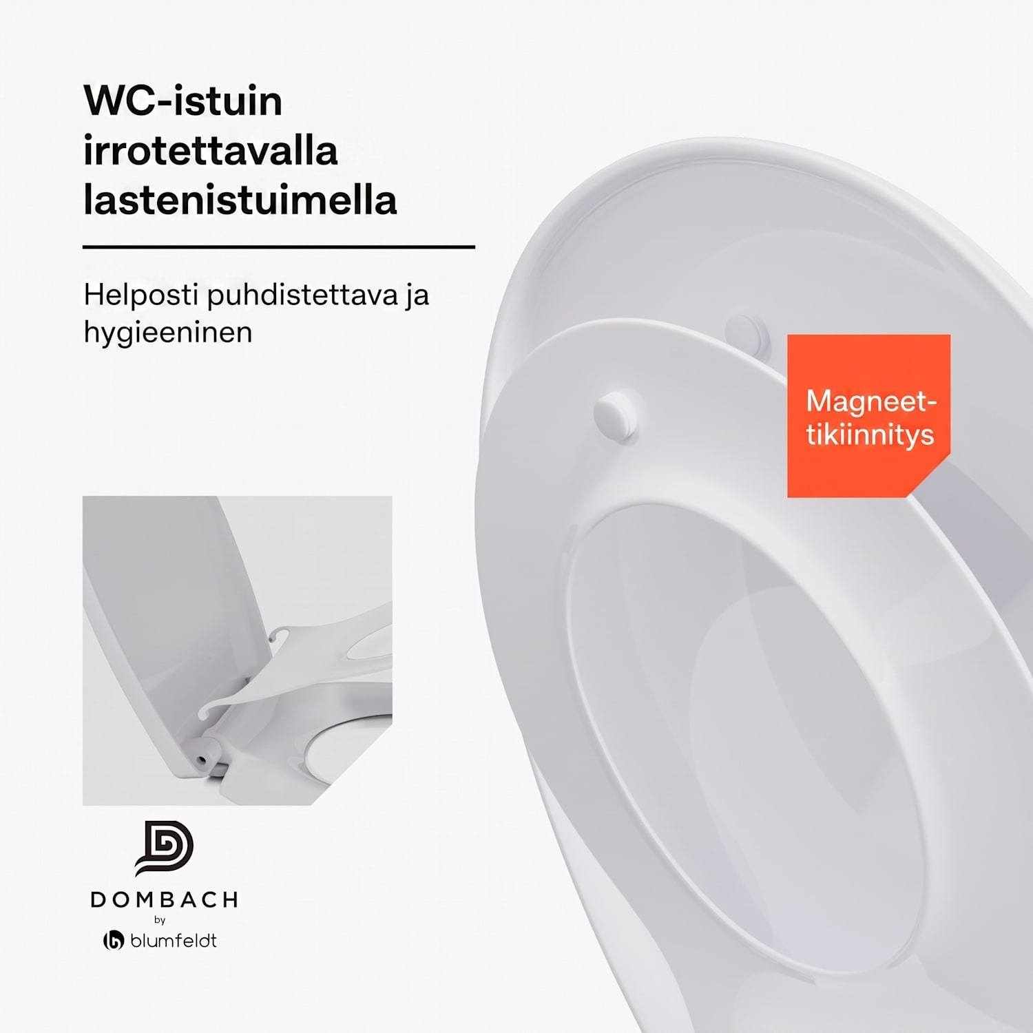 Lil'Loo irrotettava lasten WC-istuin | Antibakteerinen | Pehmeästi sulkeutuva | Kantavuus 175 kg asti 