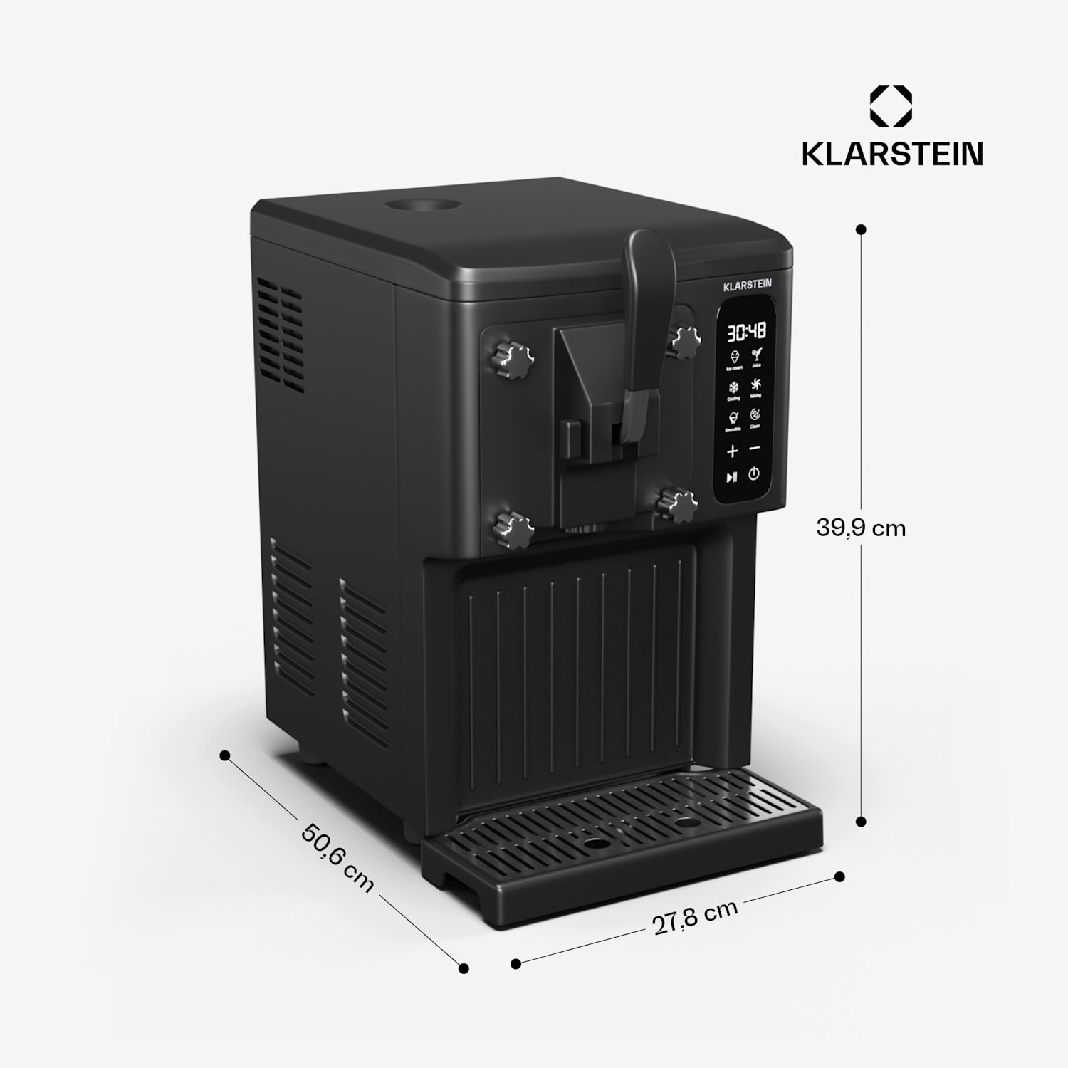 SweetSwirl maszynka do lodów, lody, smoothie a koktajle mleczne, automatyczne czyszczenie Czarny