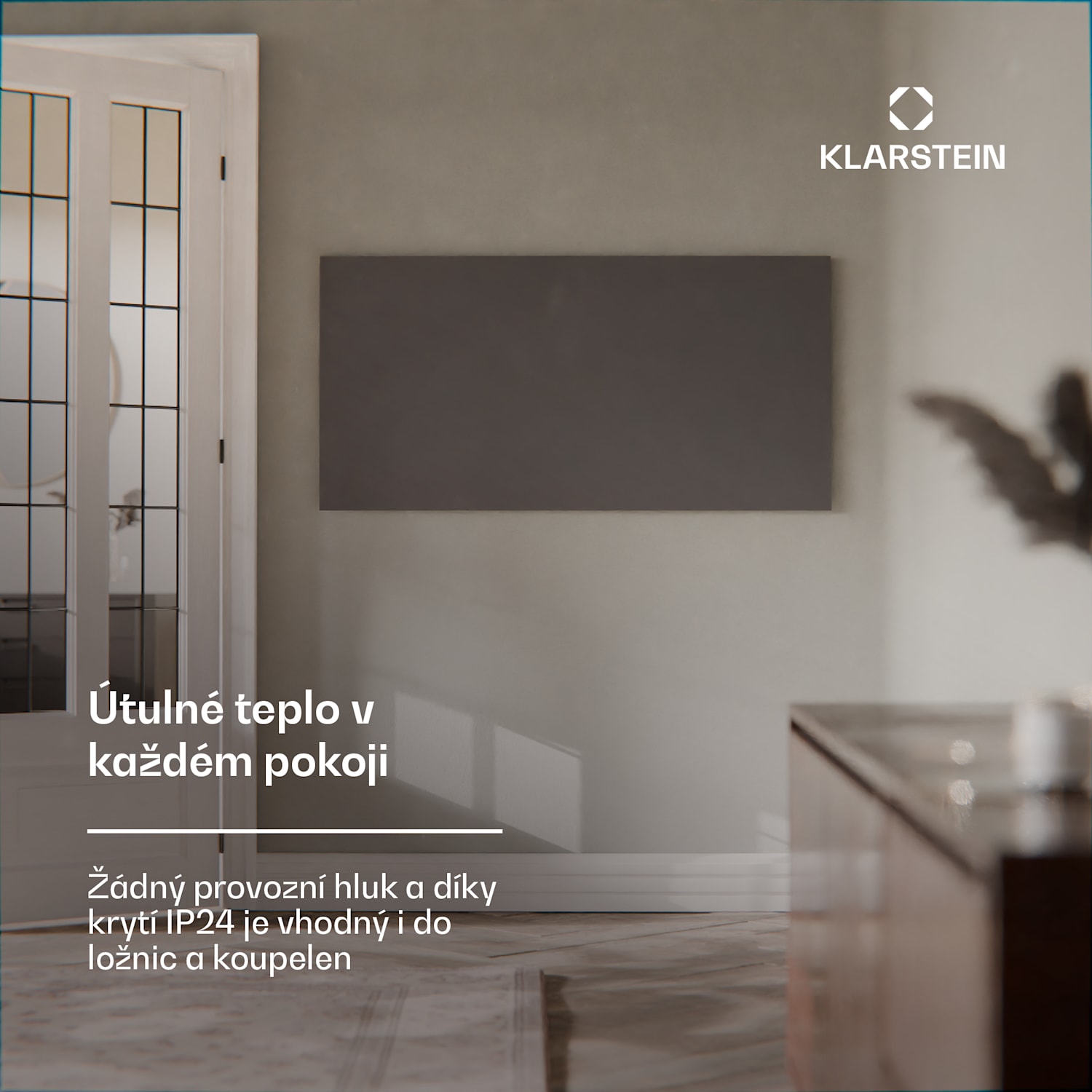 Wonderwall Smart Infračervený ohřívač, 60x120cm, Aplikace, 770W, Týdenní časovač, IP24 